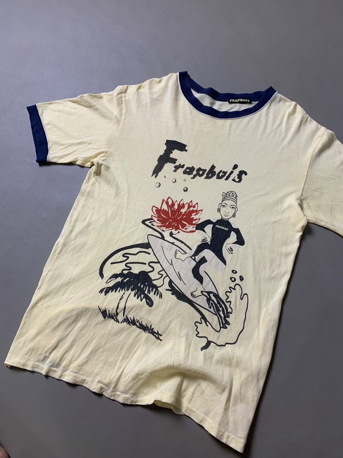 Frapbois × Issey Miyake × Japanese Brand Vintage Frapbois Archive Ringer Tshirt Size US M / EU 48-50 / 2 - 2 Thumbnail