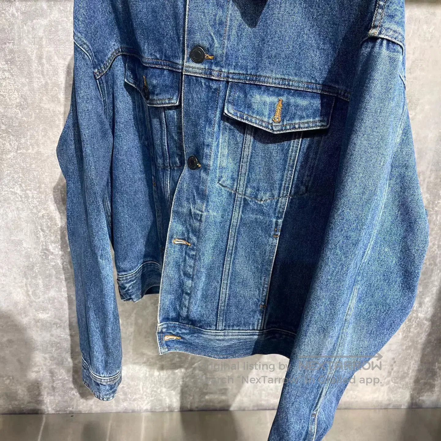 AMI AMI PARIS Washed Blue Denim Jacket. Size US XL / EU 56 / 4 - 6 Thumbnail