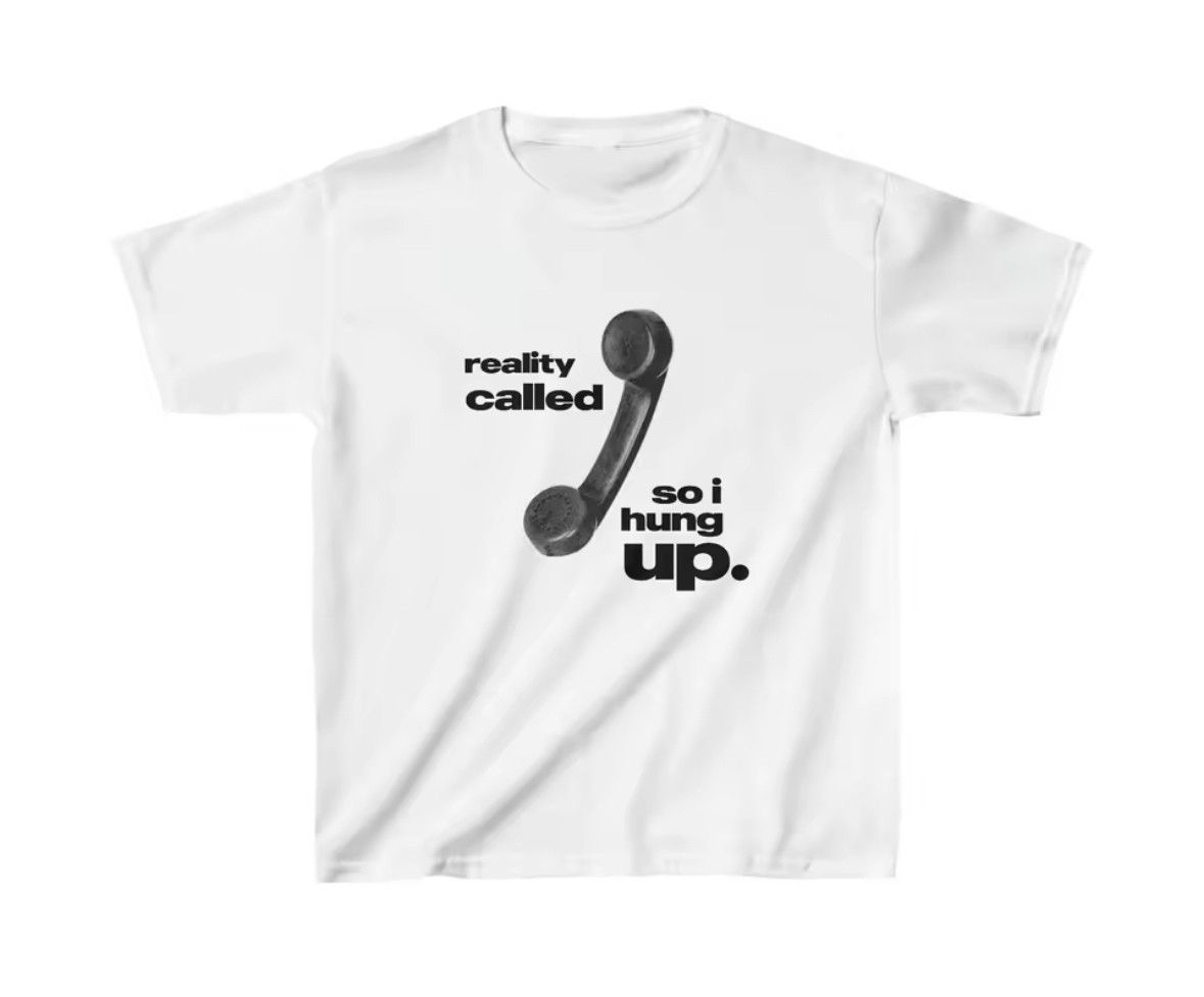 Other Streetwear Y2K Hang Up Call Quote Print T-Shirt Size US S / EU 44-46 / 1 - 2 Thumbnail