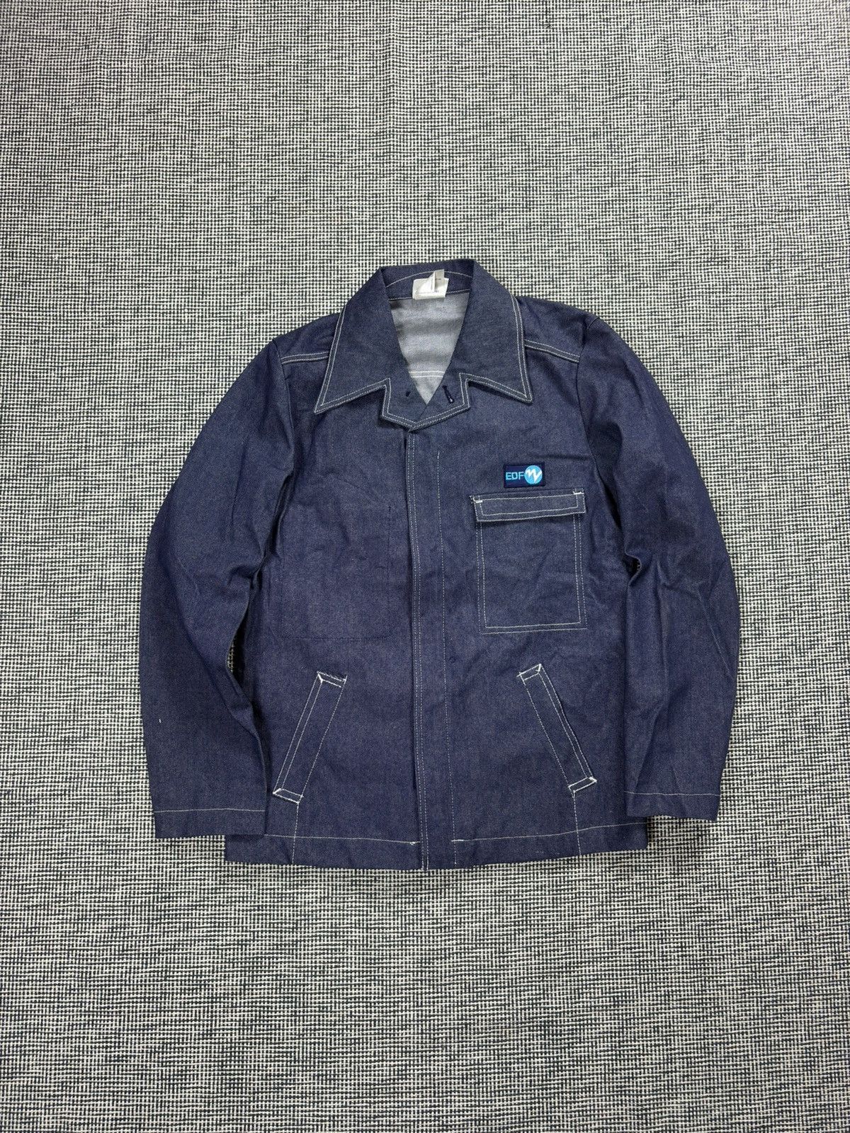 70s French electrician chore jacket utility vintage workwear