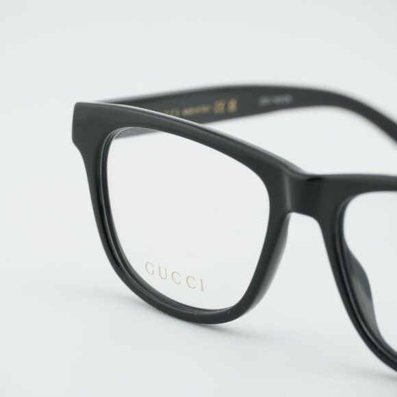 Gucci Gucci GG2108O 001 Eyeglasses Black 55mm Square Frame Size ONE SIZE - 8 Thumbnail