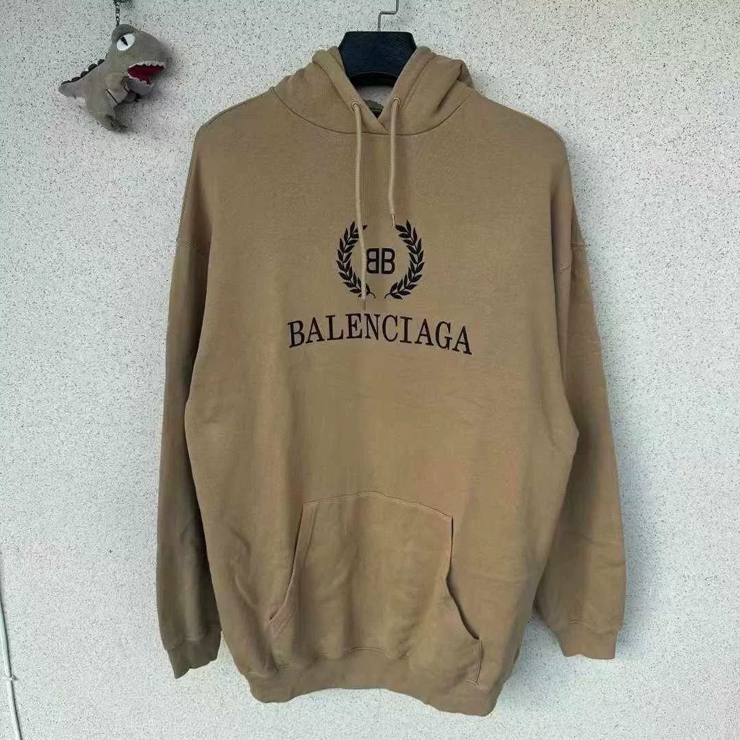 Balenciaga Balenciaga Khaki Wheat Ear Hoodie Size US M / EU 48-50 / 2 - 1 Thumbnail