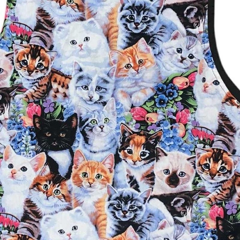 Other Handmade Cat Tapestry Fabric Button Vest Sleeveless Top M/L Size L / US 10 / IT 46 - 4 Thumbnail