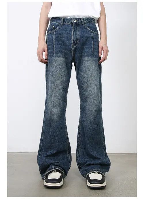 VIBE Retro multi-pocket workwear wide-leg floor-length jeans Size US 32 / EU 48 - 1 Thumbnail