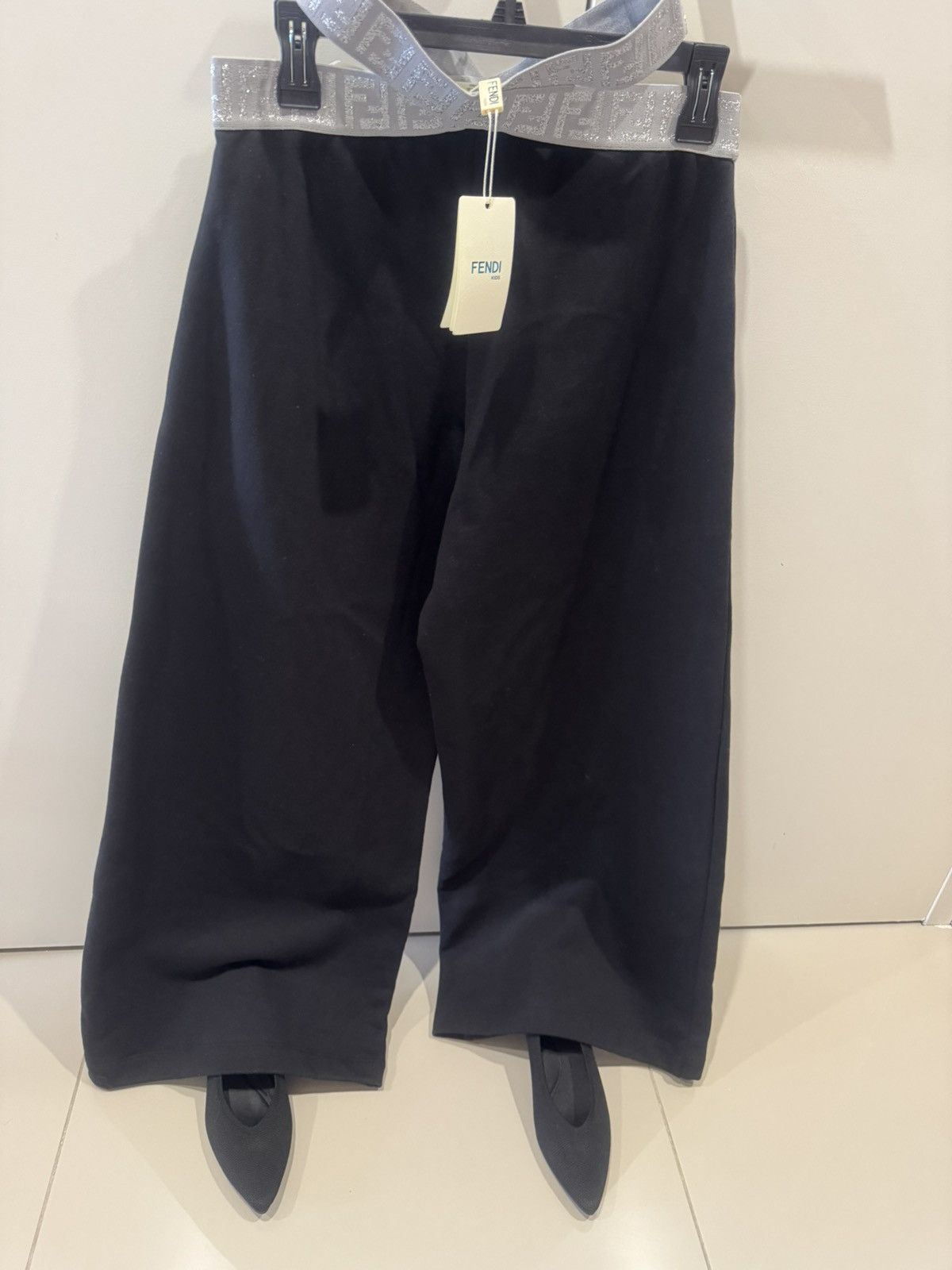 Fendi Fendi Black and Grey Logo Trouser Size Kids 12+ Size 26" / US 2 / IT 38 - 5 Thumbnail