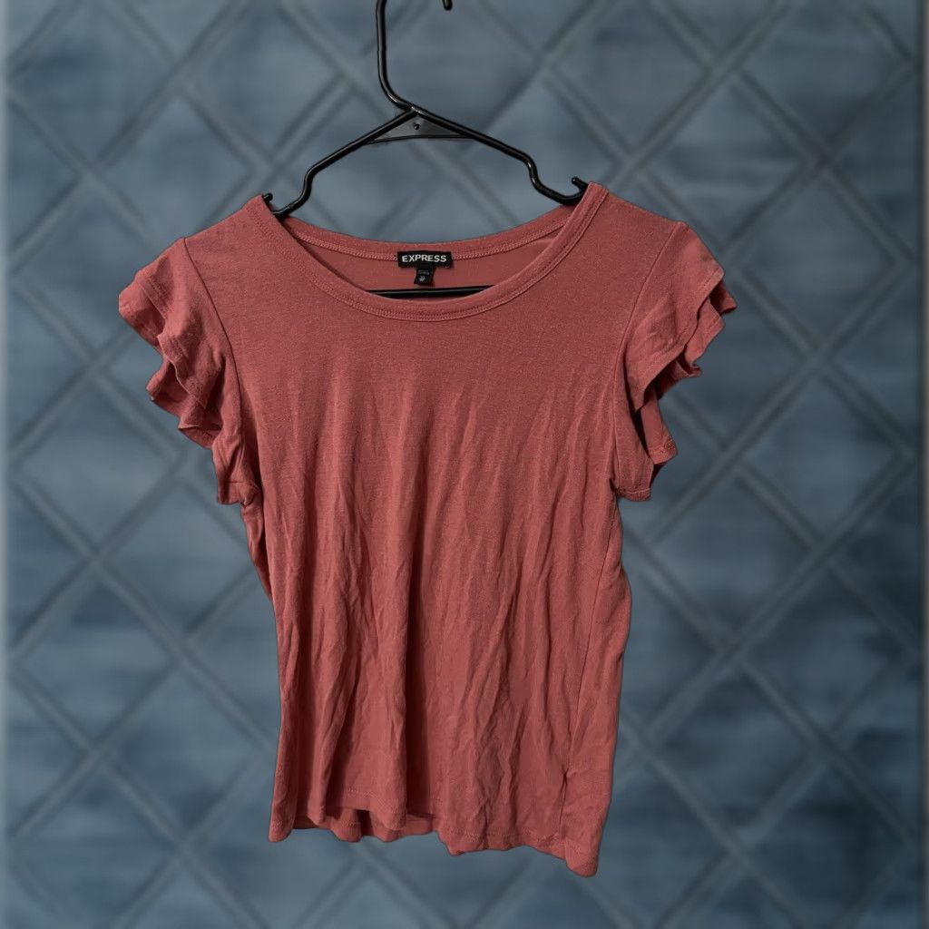 Express EXPRESS TEE Shirt XS Pink Round Neck Women Stretch Size XS / US 0-2 / IT 36-38 - 1 Thumbnail