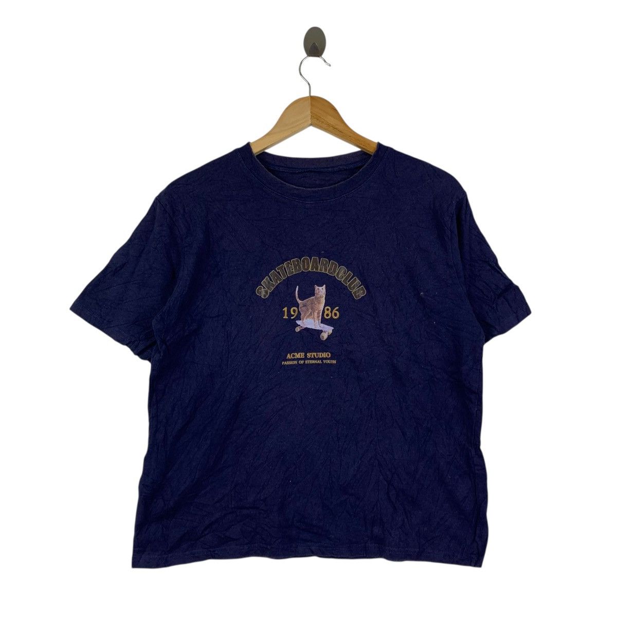 Acme Clothing ACME Studio Skateboard Club Cat Tee – 1986 Vintage Size US S / EU 44-46 / 1 - 1 Thumbnail