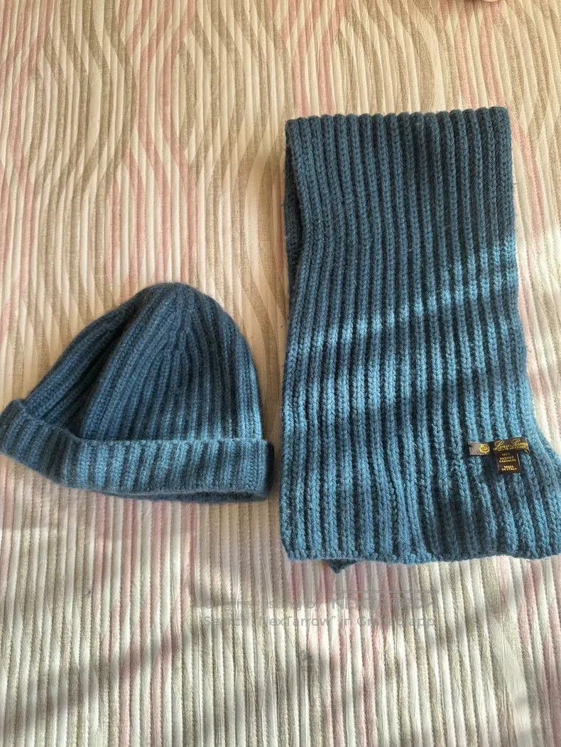 Loro Piana Loro Piana Cashmere Knitted Hat and Scarf Size ONE SIZE - 1 Thumbnail