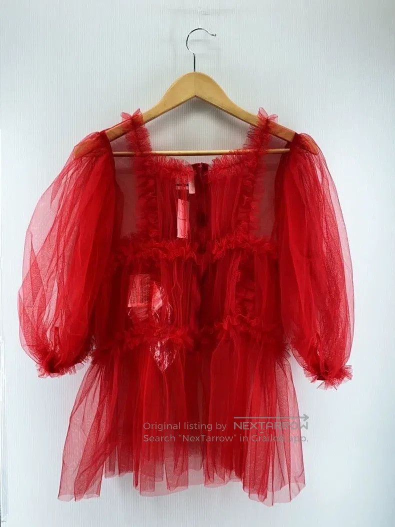 Comme des Garcons Comme des Garcons Red vintage lace top Size S / US 4 / IT 40 - 2 Thumbnail