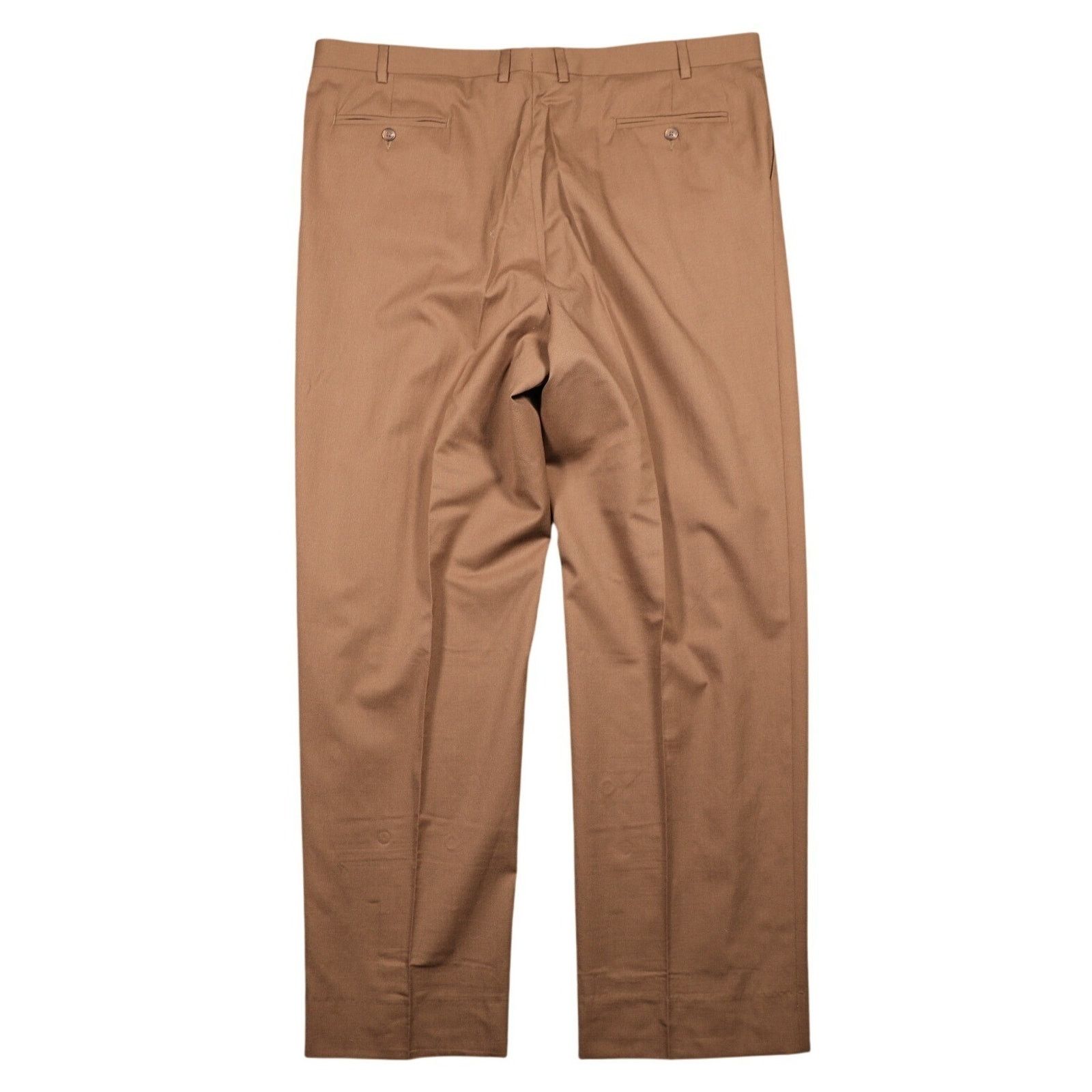 Chaps Chaps Wool Suit Mens 48L Brown Pleated Pants 100% Wool Size 48L - 6 Thumbnail