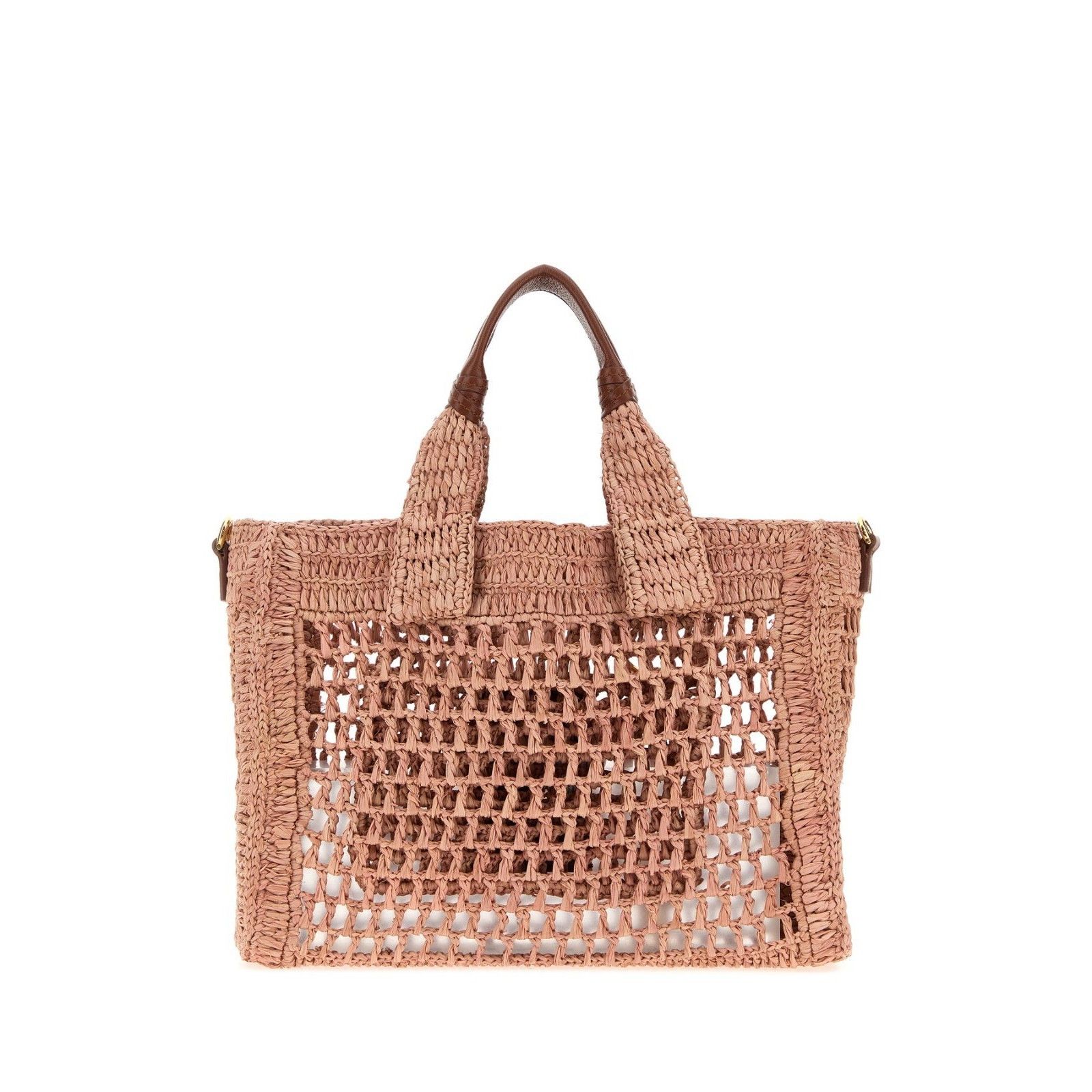 Chloe Chloe Summer Banana Summery Beige Raffia Crochet Tote Bag Ne Size ONE SIZE - 3 Thumbnail