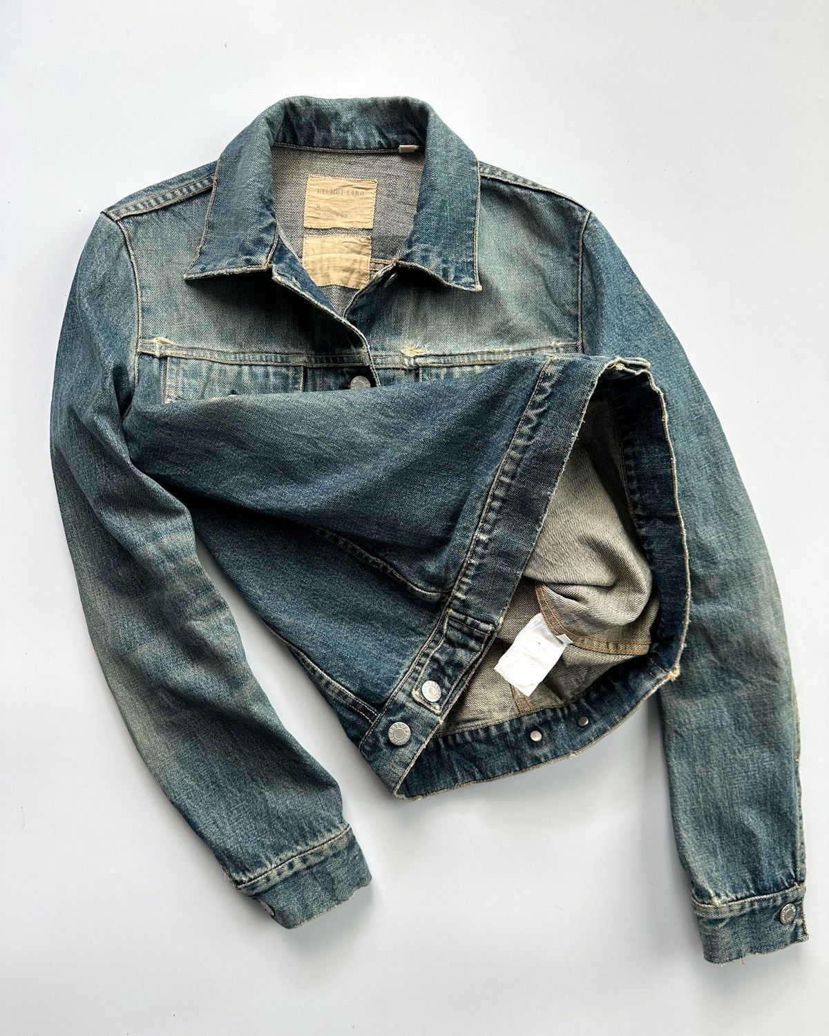 Helmut Lang 1999 Helmut Lang Faded Blue Denim Jacket Size XS / US 0-2 / IT 36-38 - 6 Thumbnail