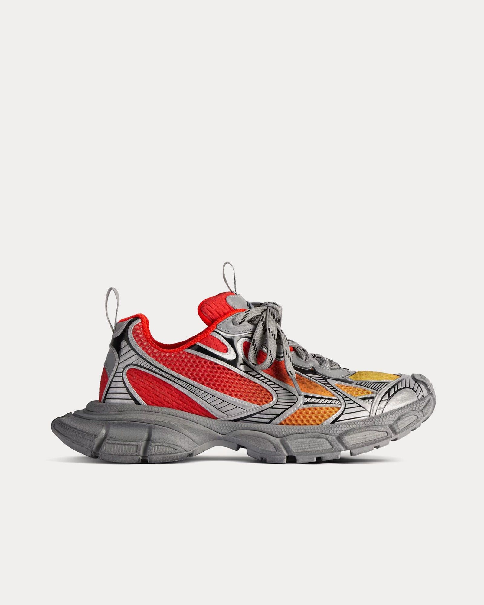 Balenciaga 3XL Gradient Mesh & Polyurethane Red / Orange / Grey / Black Low Top Sneakers Size US 10 / EU 43 - 1 Thumbnail