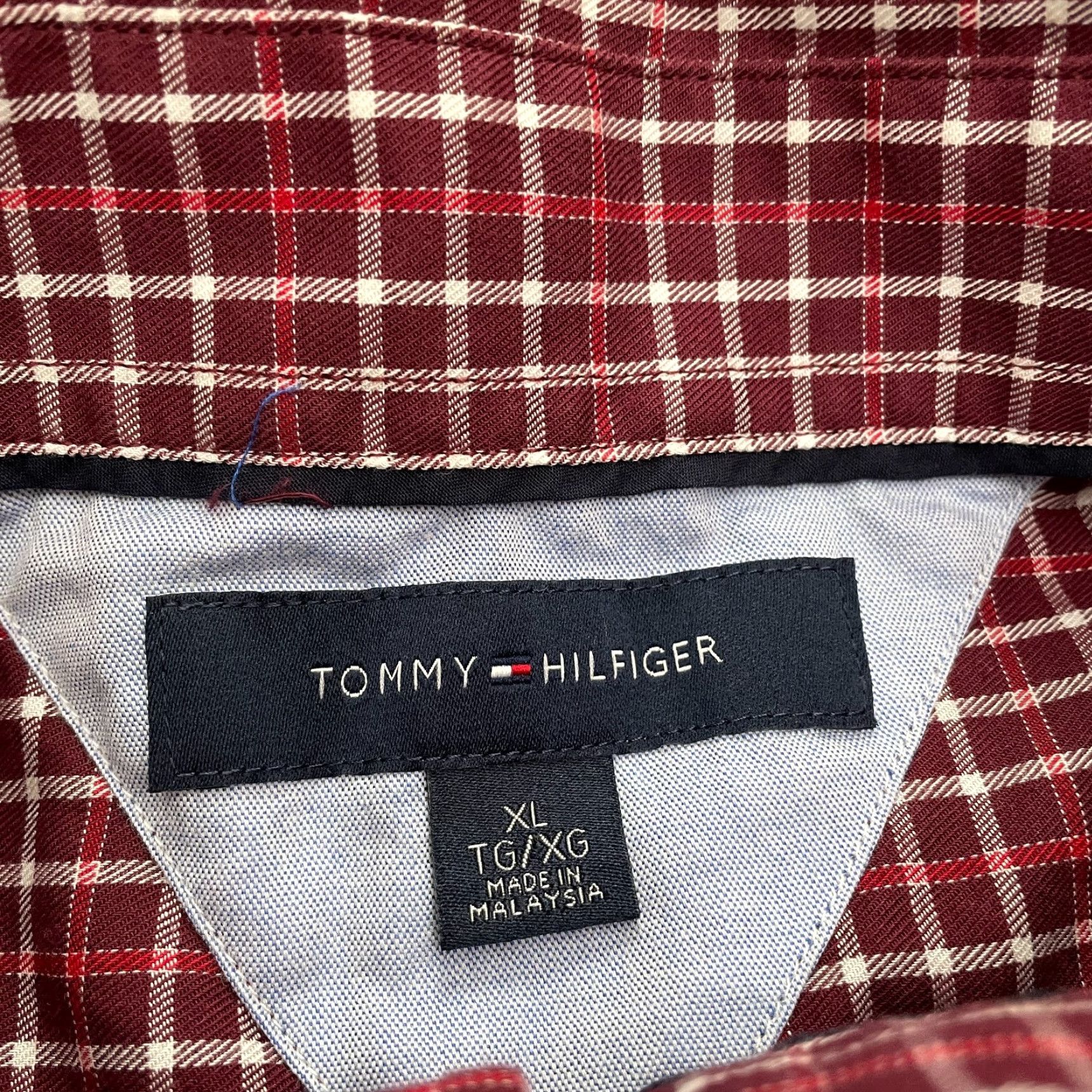 Tommy Hilfiger Tommy Hilfiger Flannel Shirt Mens XL Red Plaid Long Sleeve Button Down Casual Size US XL / EU 56 / 4 - 5 Thumbnail