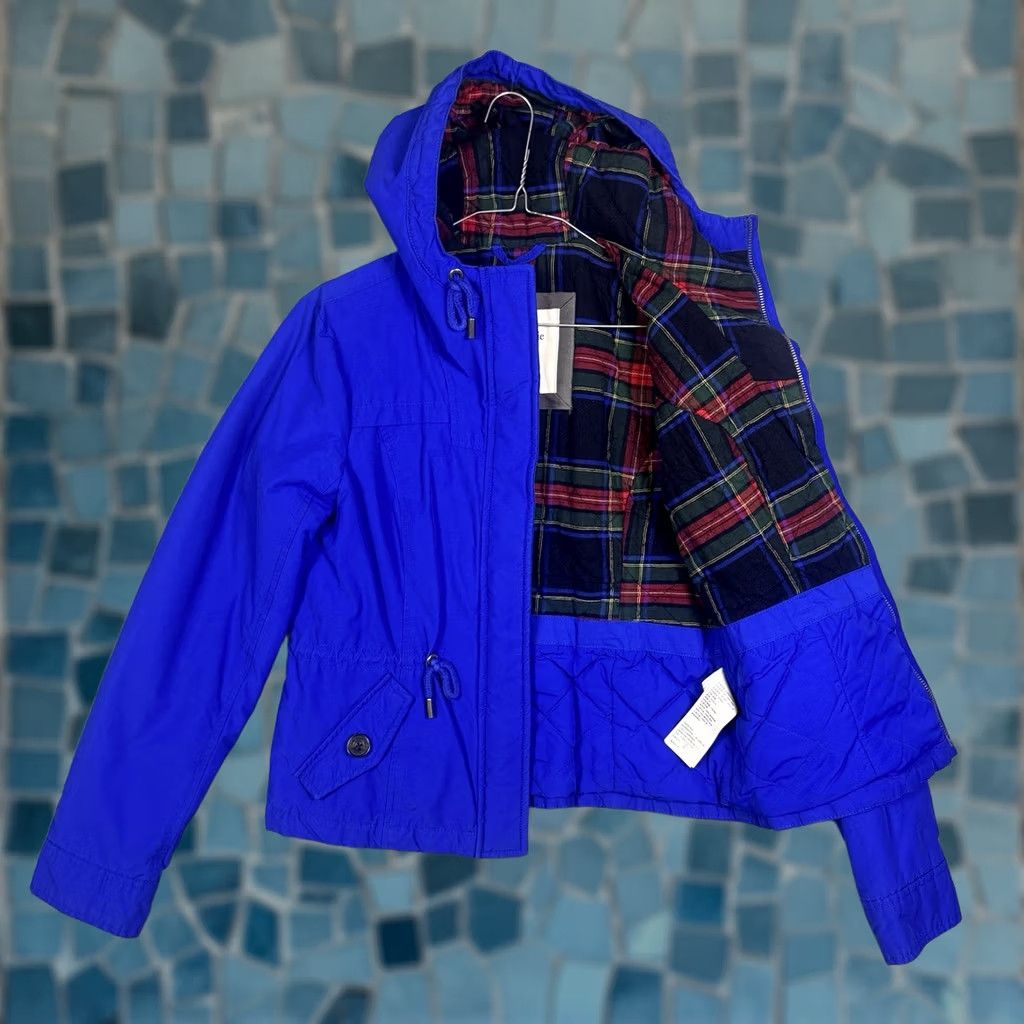 Abercrombie & Fitch VINTAGE Abercrombie & Fitch Jacket Womens M Crop Flannel Lined Bomber Chore Y2K Windbreaker Size M / US 6-8 / IT 42-44 - 1 Thumbnail