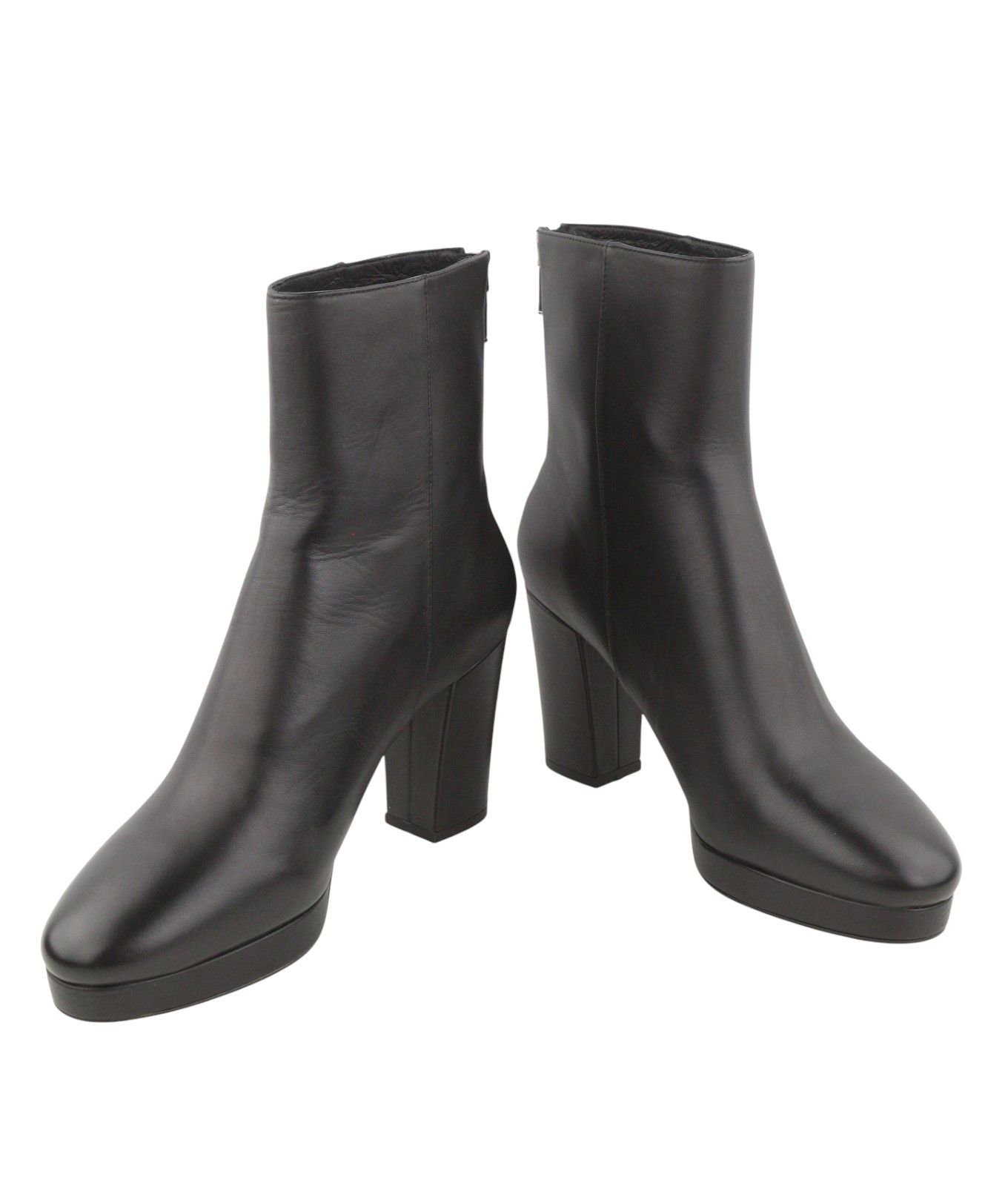 Other LOLA CRUZ KAUS EU41 Black Leather Heeled Almond 87543 Size US 10 / IT 40 - 6 Thumbnail