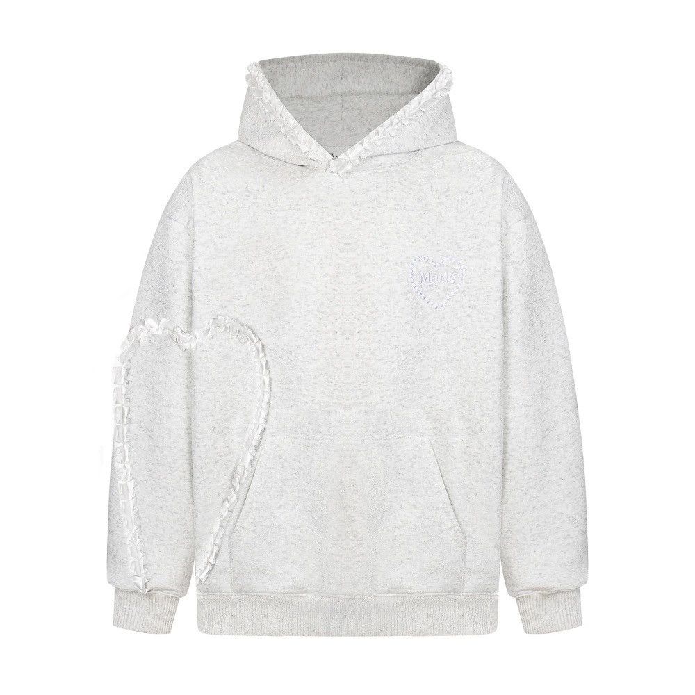 Vintage Men's trendy loose casual heart-shaped hoodie Size US M / EU 48-50 / 2 - 1 Thumbnail