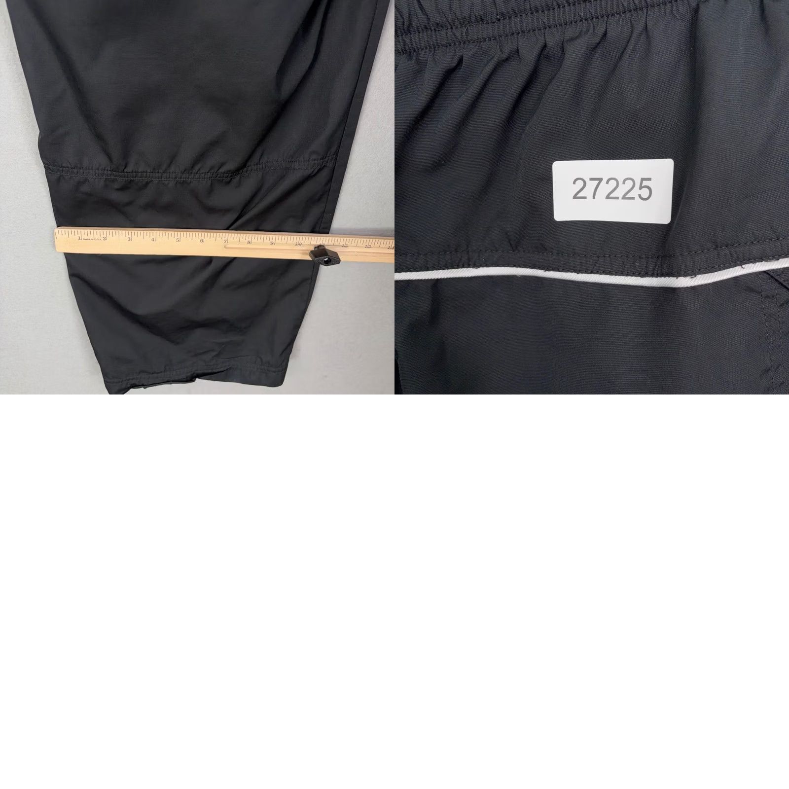 Nike VINTAGE Nike Track Pants Men XXL Black Solid Piping Swoosh Sportswear Athletic Y2K Size US 39 - 8 Thumbnail