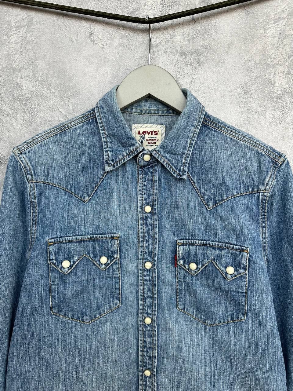 Levi's Vintage Clothing Levi's Authentic Western Wear Pearl Snap Denim Shirt VTG 90s Size US S / EU 44-46 / 1 - 4 Thumbnail