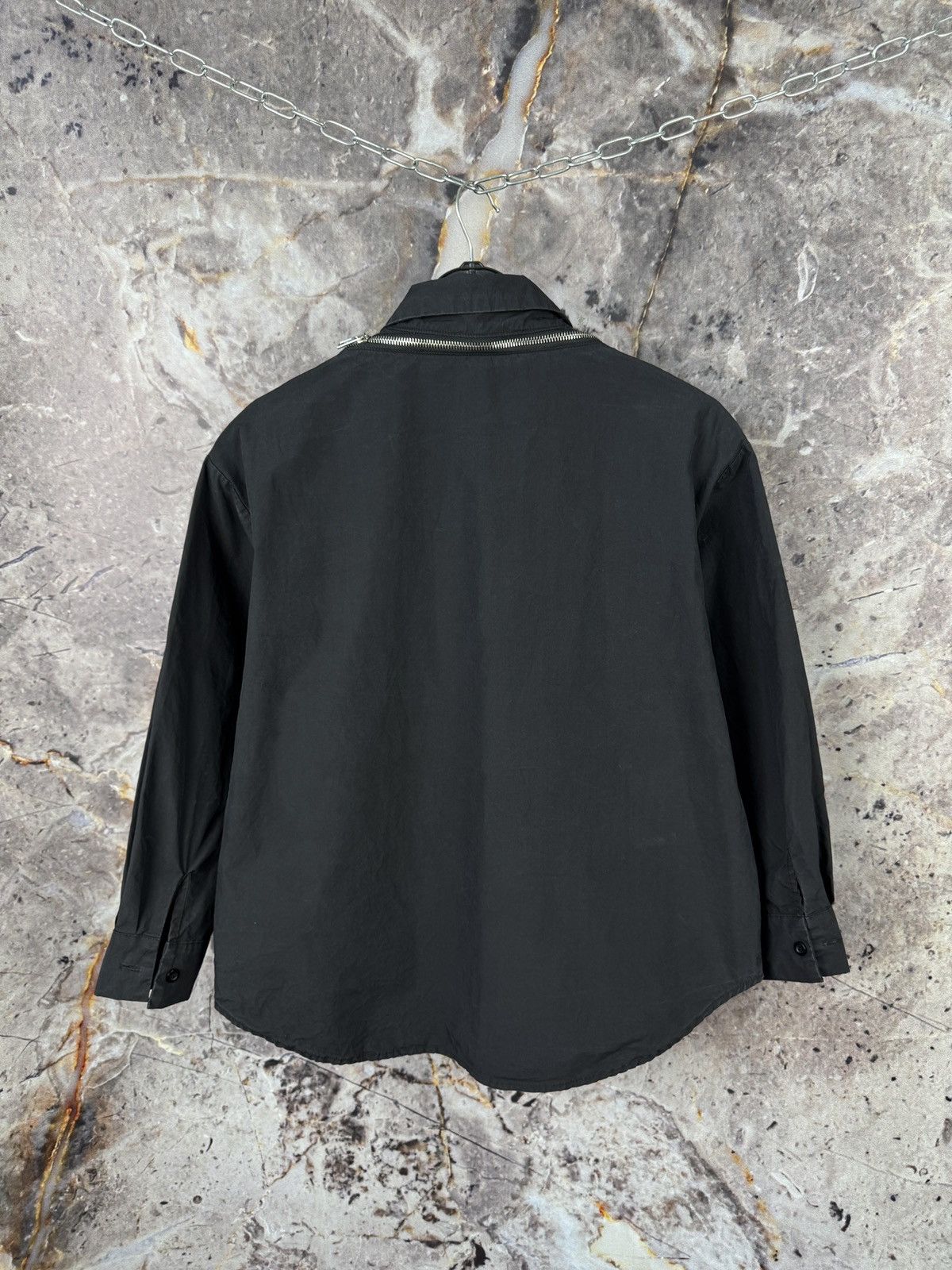 Alexander Wang Alexander Wang Black Shirt Long Sleeve Zip Detail Designer Size S / US 4 / IT 40 - 14 Thumbnail