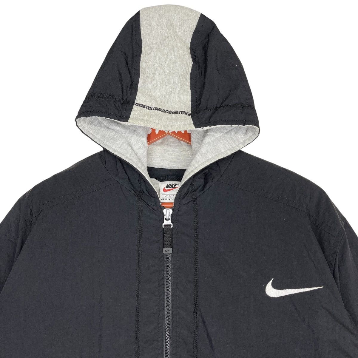 Nike × Vintage Vintage Nike Big Swoosh Hoodie Jacket Size L Size US L / EU 52-54 / 3 - 3 Thumbnail