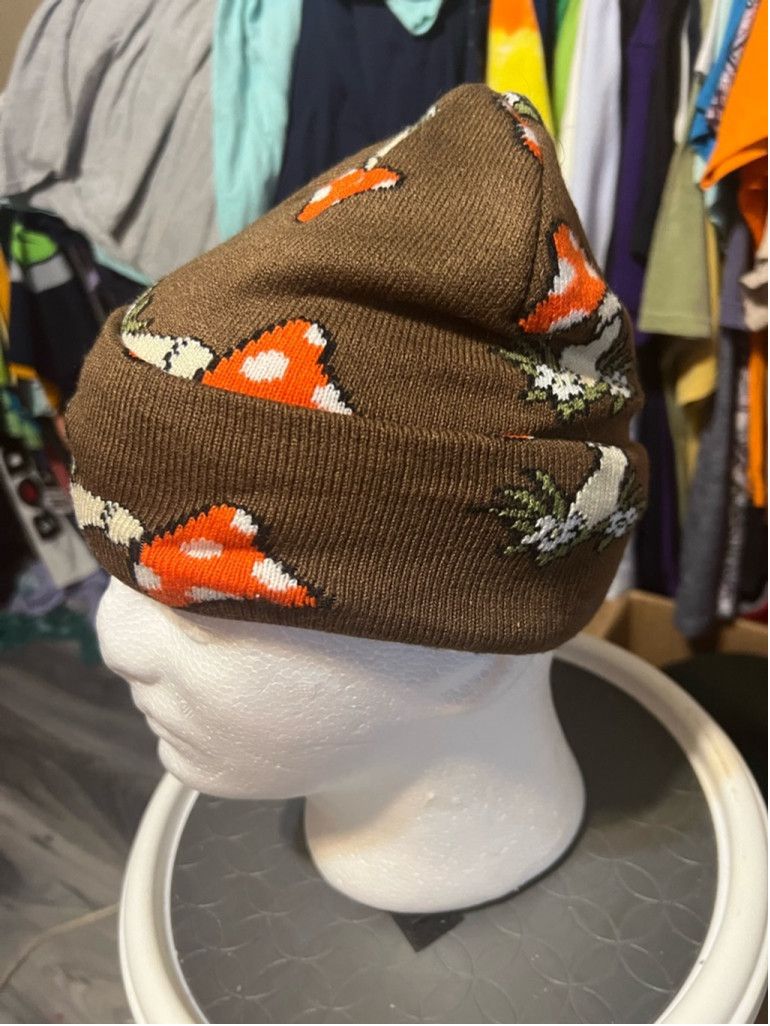 Pacsun Unisex PacSun Brown Mushroom Beanie One Size Size ONE SIZE - 4 Thumbnail
