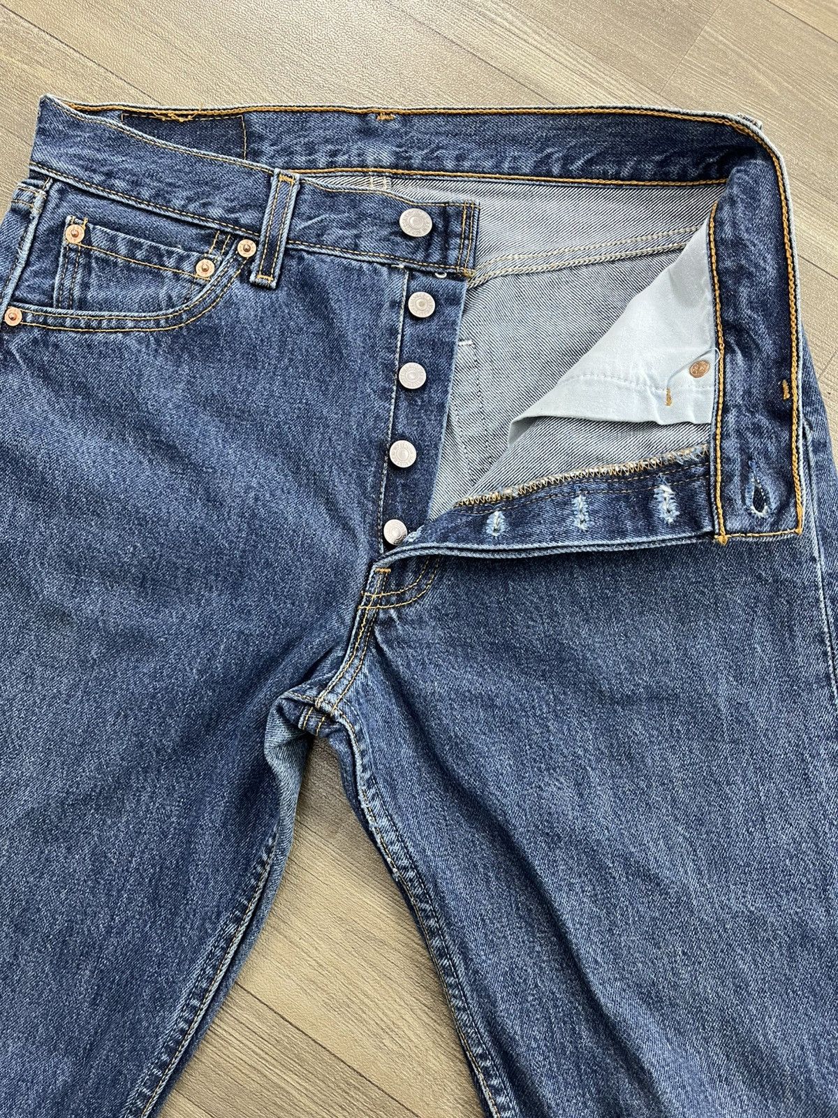 Levi's Vintage Clothing 🇺🇸1990s Vintage Levis 501 30x32 Straight Leg Blue Jeans Size US 30 / EU 46 - 6 Thumbnail