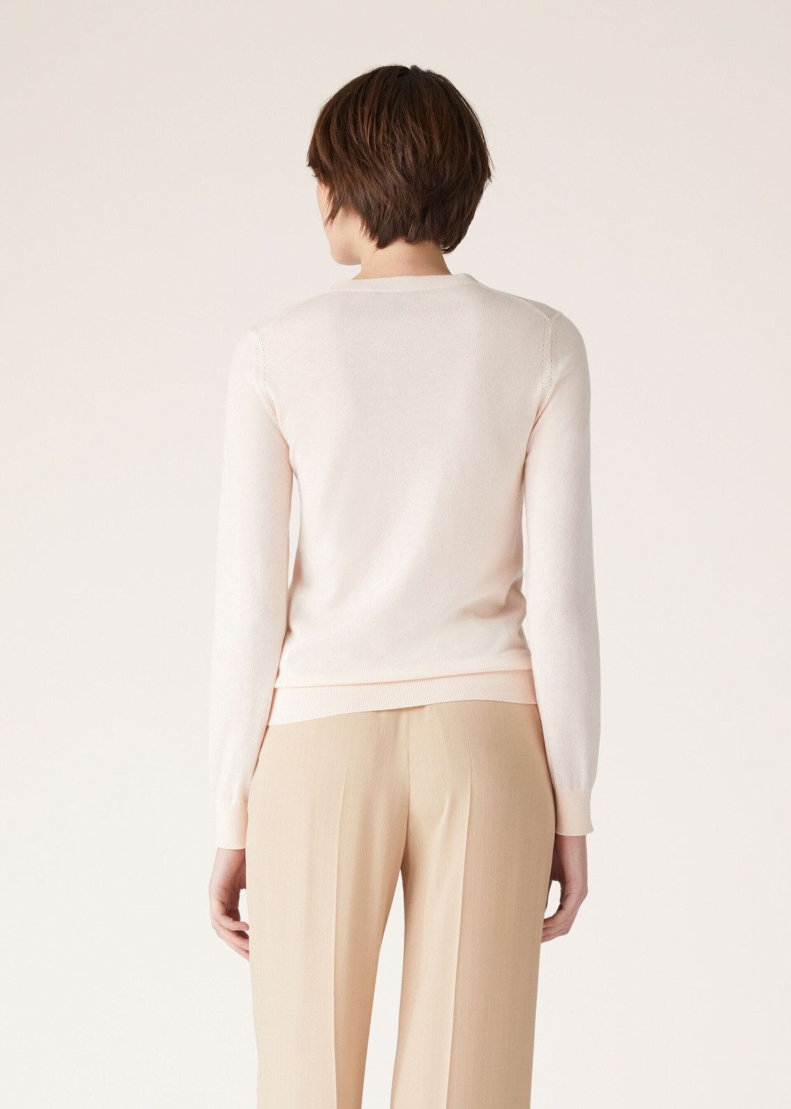 Loro Piana o1srvl11e0824 Piuma Cashmere Crewneck Sweater in Light Pink Size M / US 6-8 / IT 42-44 - 6 Thumbnail