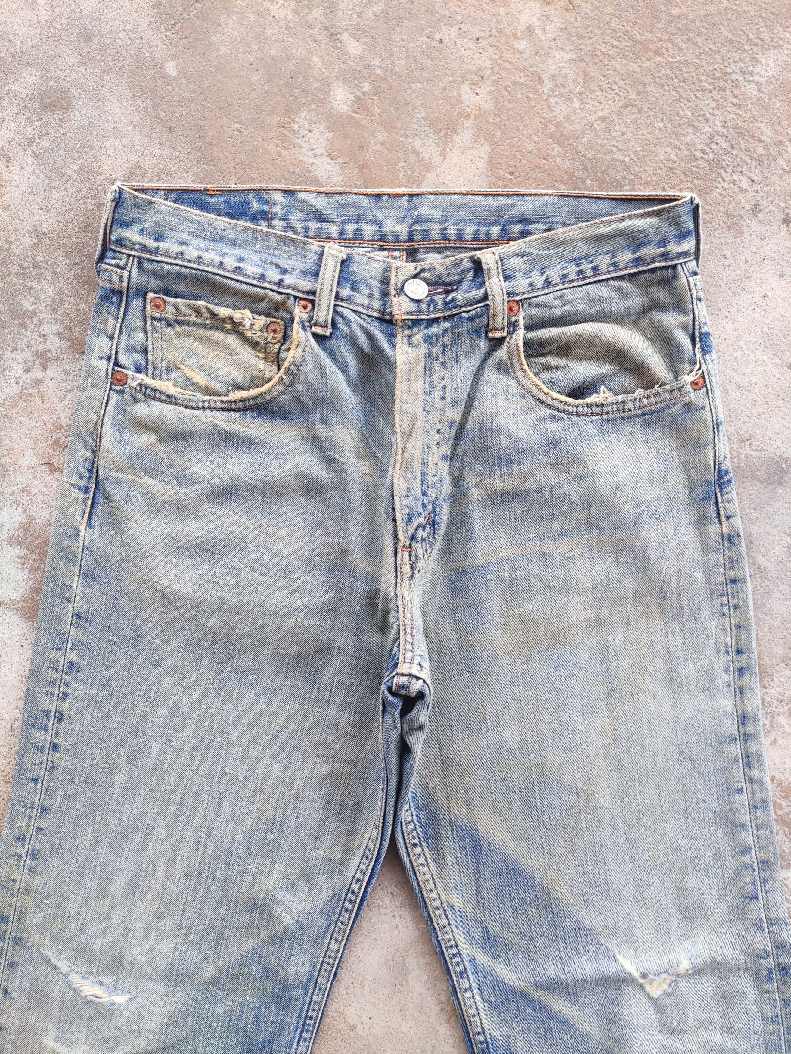 Levi's Vintage Levi's Brand Baggy Denim Ripped Faded Pants Size US 31 - 3 Thumbnail