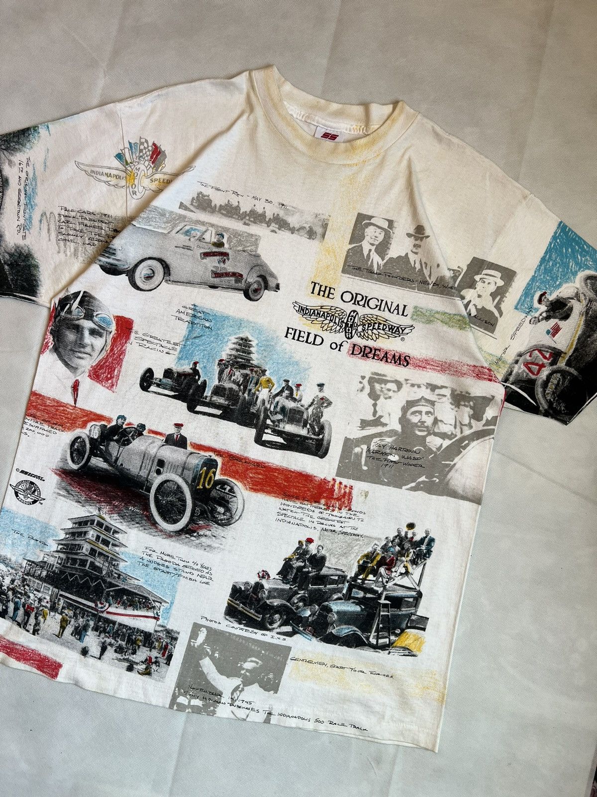 Vintage 90's AOP Indiana Police Motor Speedway Field Of Dreams Size US XL / EU 56 / 4 - 6 Thumbnail