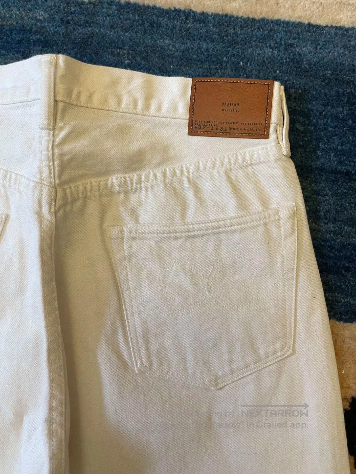 Red Clouds Collective Red Cloud DAAIFAU White Jeans. Size US 34 / EU 50 - 6 Thumbnail