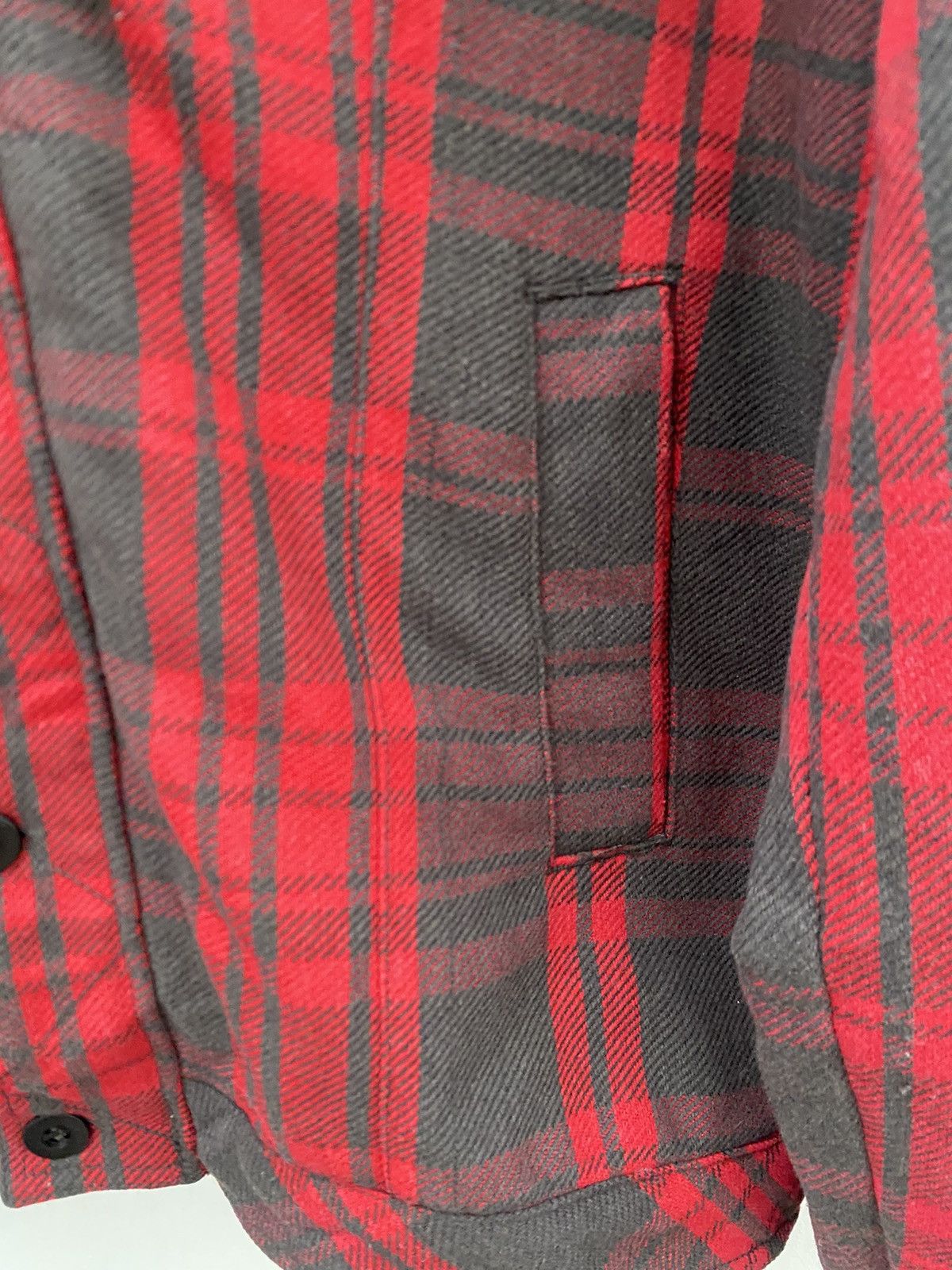 Japanese Brand × KMRii Plaid Jacket Sherpa Inside Deconstructed Jacket With Hoodies Size US XL / EU 56 / 4 - 10 Thumbnail