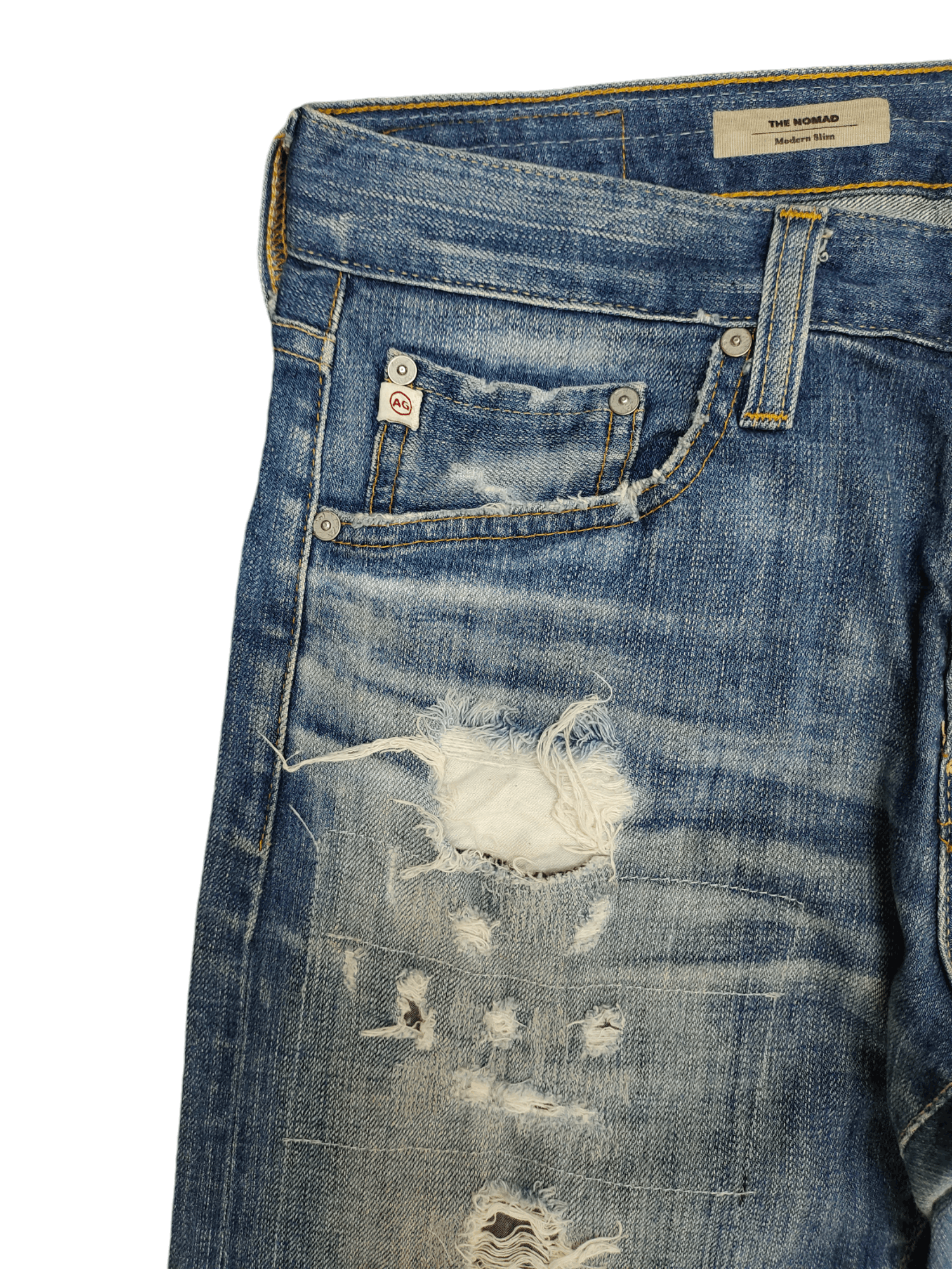 Kapital AG Adriano Goldschmied Clawmark Distress Patchwork Jeans Y2k Size US 31 - 3 Thumbnail