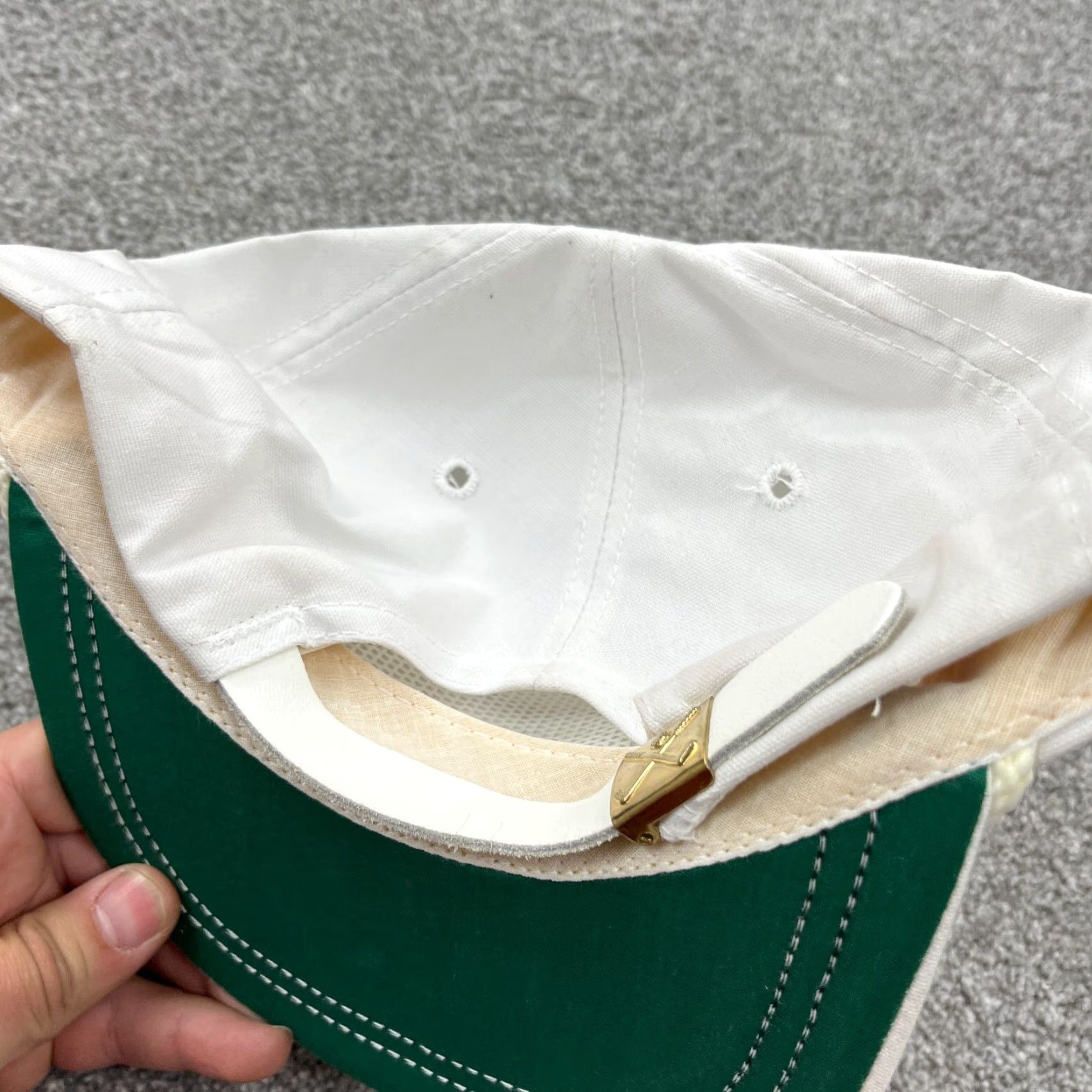 Simons VINTAGE Trucker Hat Cap Strap Back White Patch Oil Petroleum Rope Simmons Rand Casual Adjustable Cotton Knit Men 1990s 80s USA Logo Advertising Size ONE SIZE - 6 Thumbnail