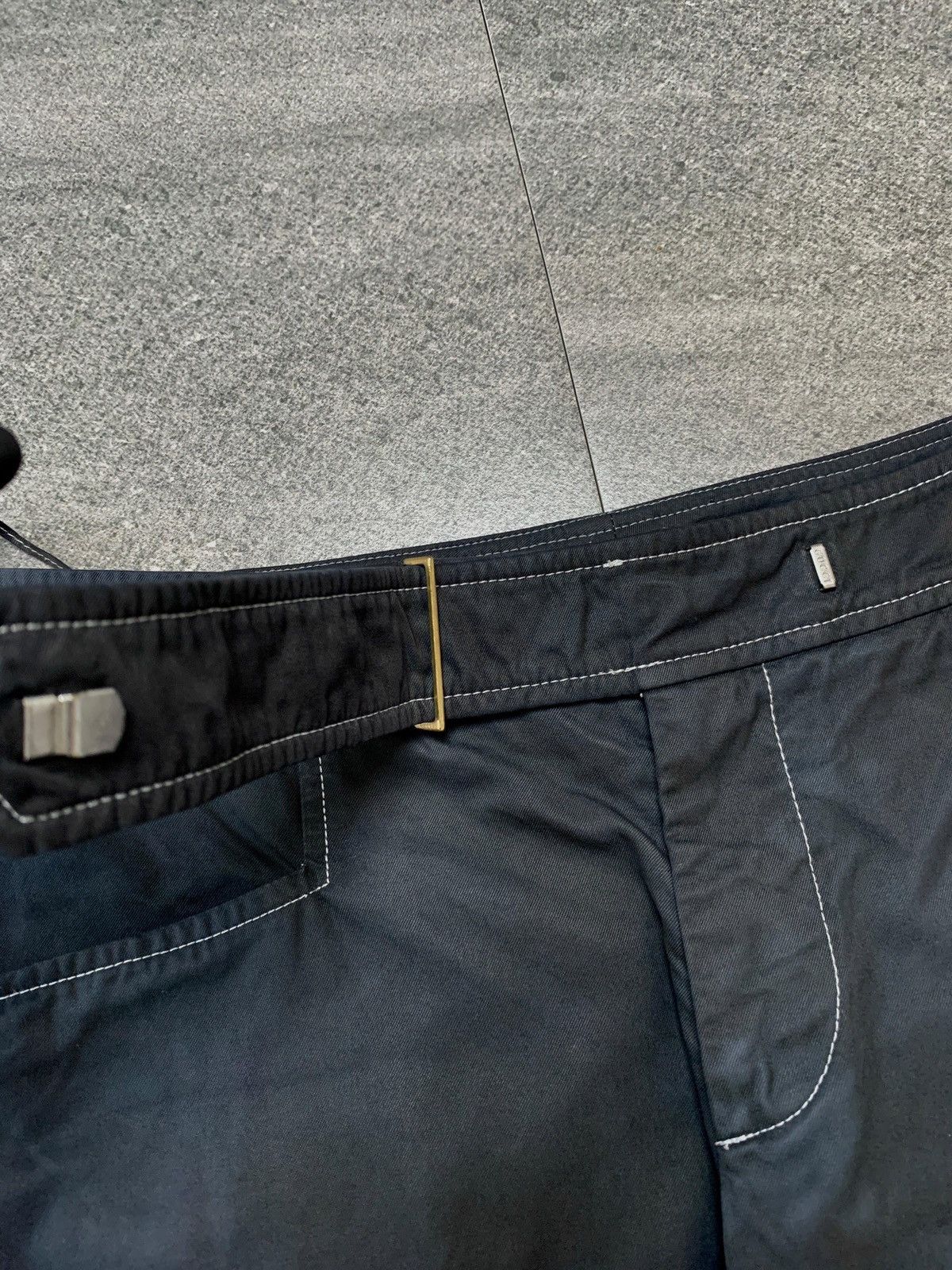 Gucci 2000s Black Dyed Flared Belted Trousers - 29” Size US 29 - 11 Thumbnail