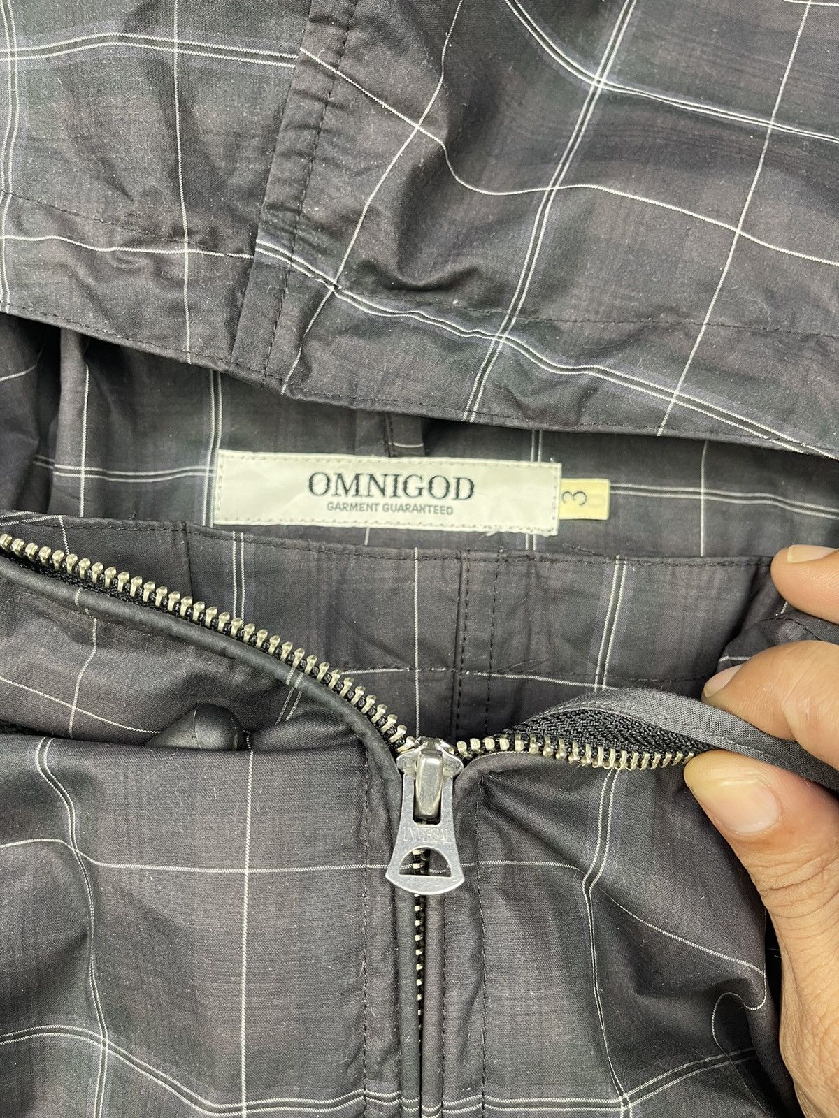 OMNIGOD Vintage OMNIGOD ANORAK Checkered Half Zipper Raincoat Size US M / EU 48-50 / 2 - 8 Thumbnail
