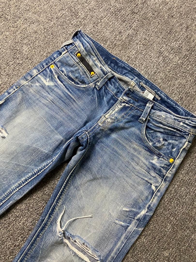 Japanese Brand YANU Collection Distressed Denim Ripped Jeans (184) Size US 29 - 13 Thumbnail