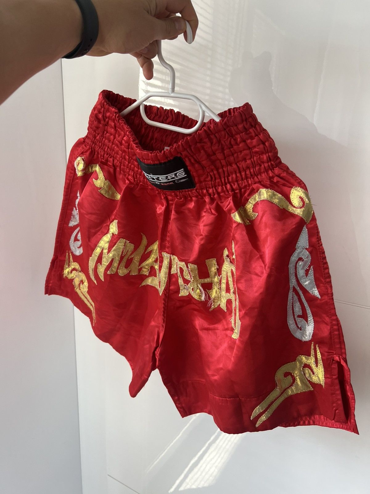 Vintage ‼️Vintage Y2K Muay Thai 🇹🇭 Fighters Archival Boxing Shorts‼️ Size US 36 / EU 52 - 4 Thumbnail