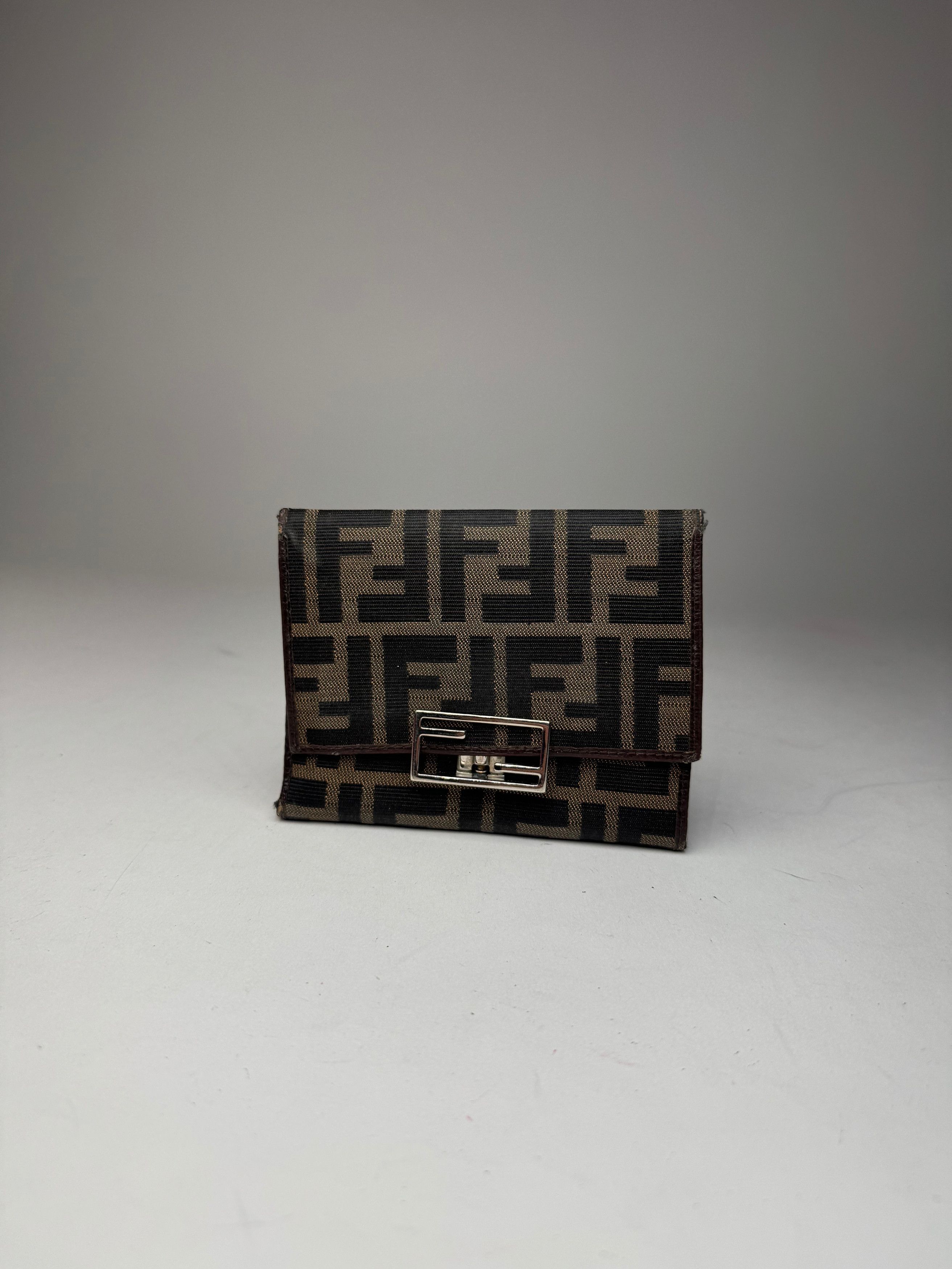 Fendi Vintage FF Monogram Wallet Brown Size ONE SIZE - 1 Thumbnail