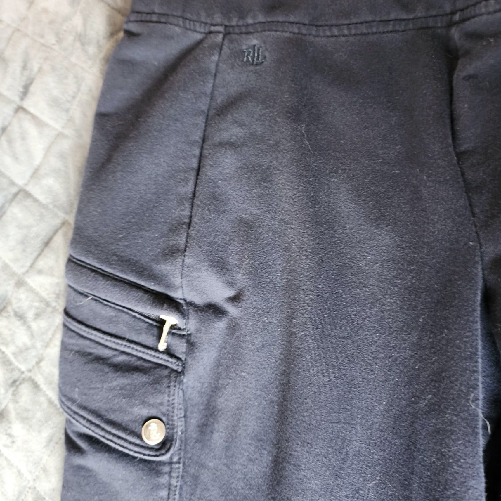 Ralph Lauren VINTAGE POLO RALPH LAUREN Sweatpants Sweatpant Fleece Navy Blue M Pockets Logo Zip Women Ladies Pants Size 32" / US 10 / IT 46 - 4 Thumbnail