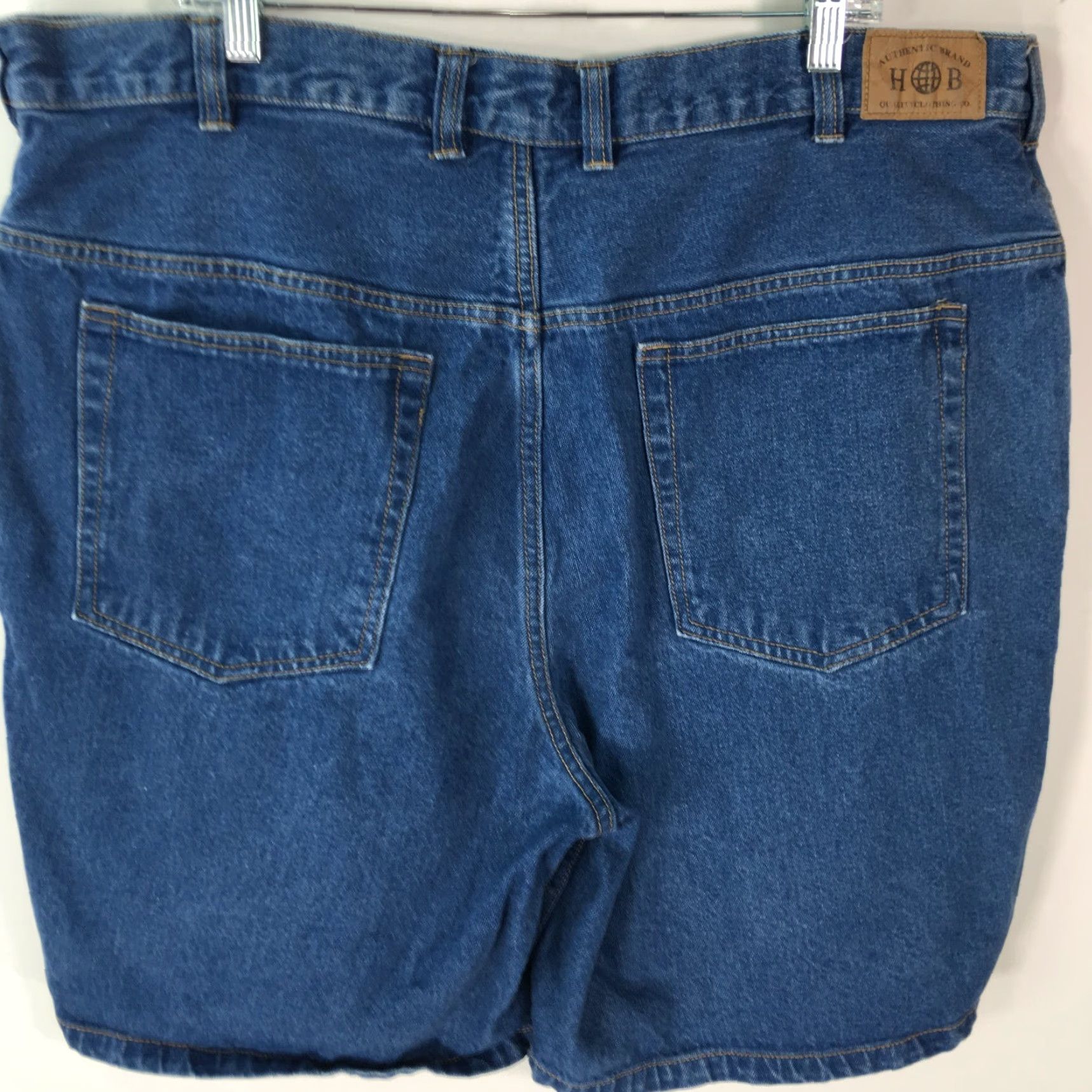 Vintage Harbor Bay Mens Straight Leg High Rise Stretch Blue Denim Jean Shorts Size 42 Size US 42 / EU 58 - 2 Thumbnail