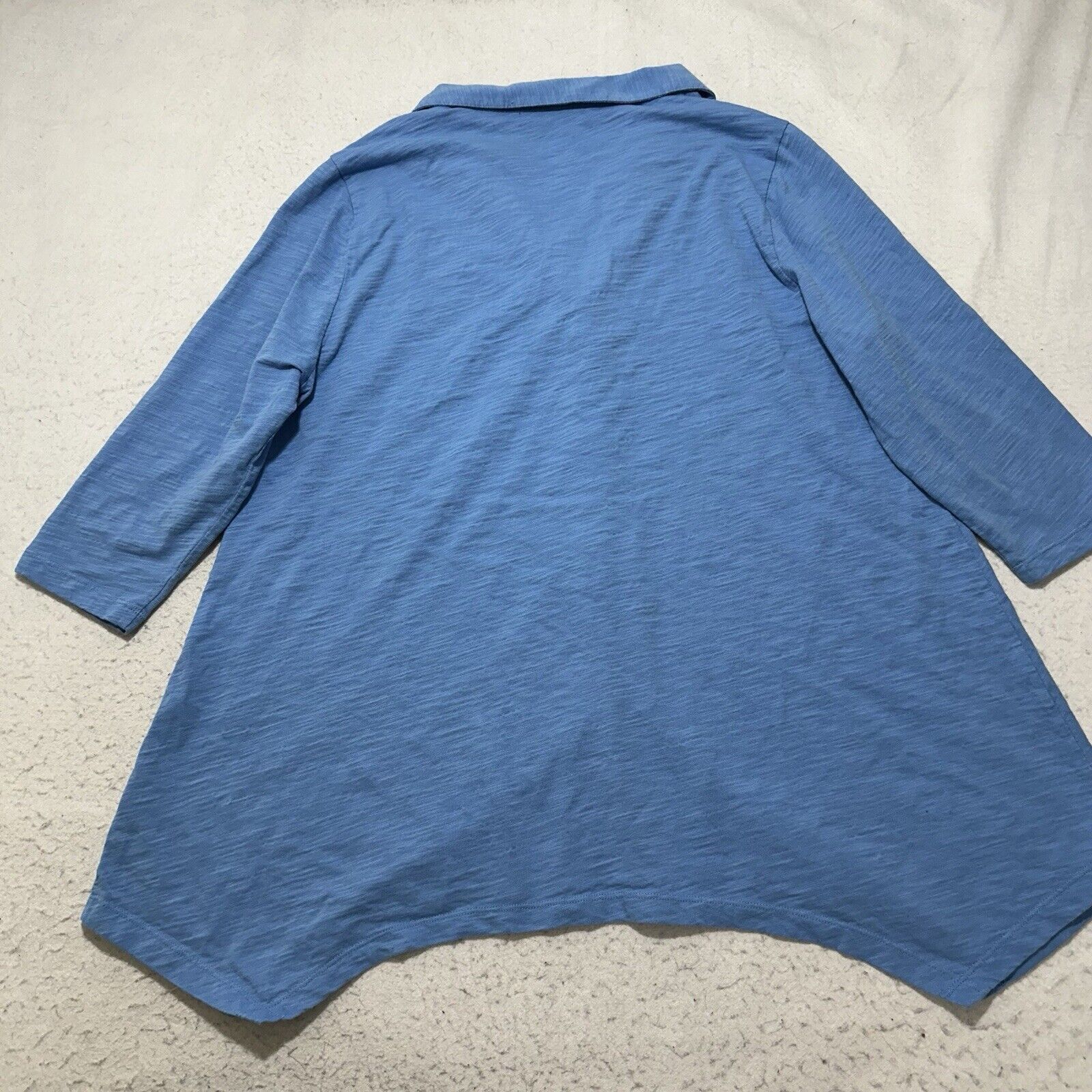 Other Soft Surroundings XL Blue Danielle Button Front Tunic Blouse Size XL / US 12-14 / IT 48-50 - 10 Thumbnail