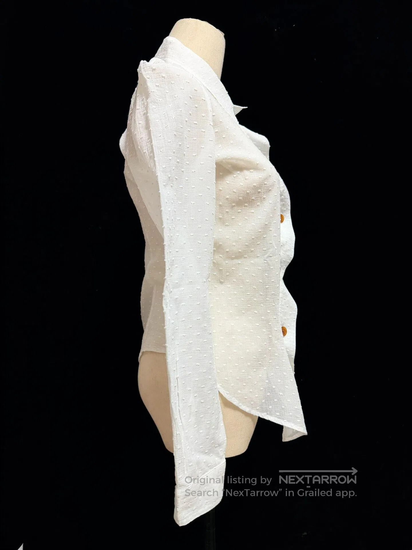 Vivienne Westwood Vivienne Westwood White Irregular Cotton Shirt. Size M / US 6-8 / IT 42-44 - 4 Thumbnail
