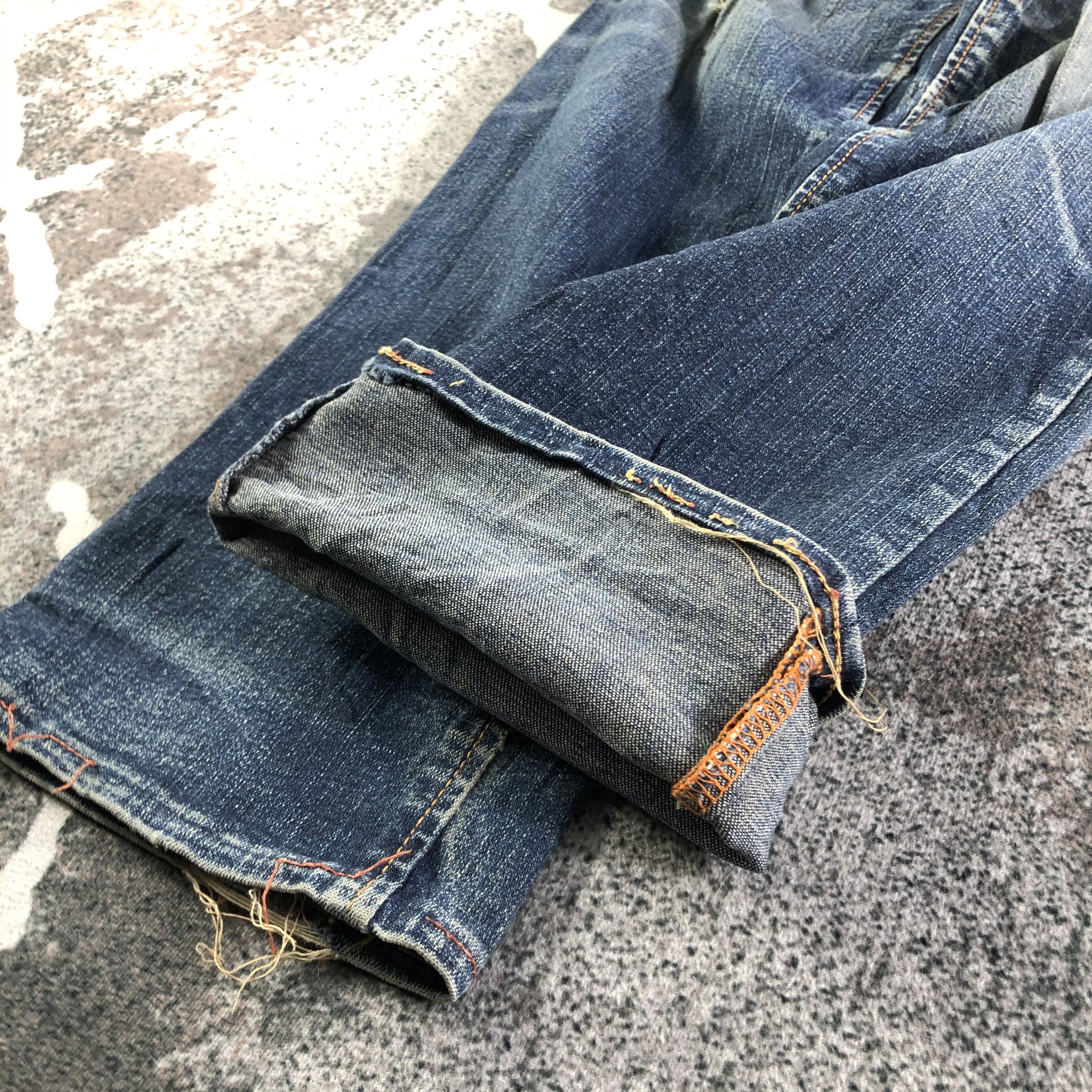 Indigo Japanese Indigo Jeans Faded Blue Denim KJ3079 Size US 30 / EU 46 - 6 Thumbnail