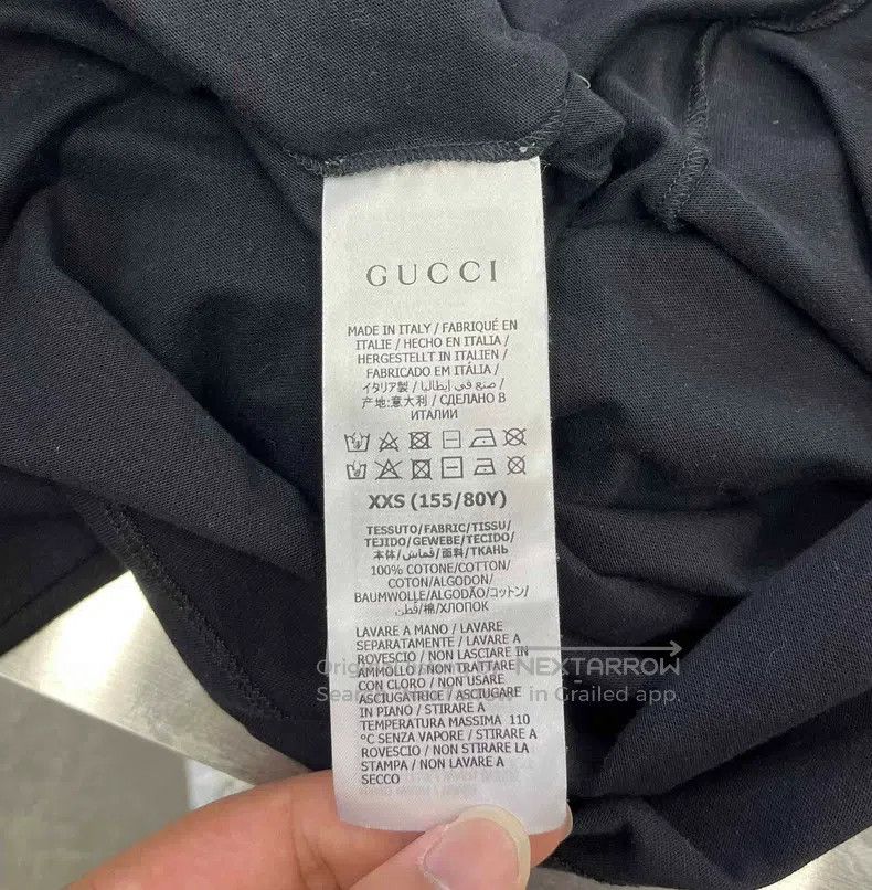 Gucci Gucci Black apple letter logo short sleeve Size XXS / US 00 / IT 34 - 4 Thumbnail