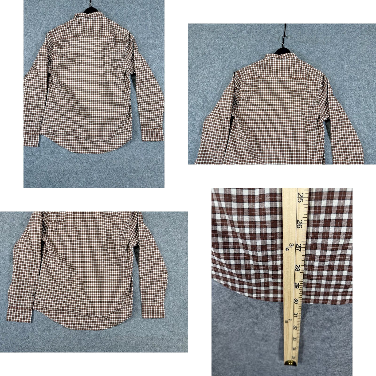 Bonobos Bonobos Shirt Men L Brown Check Long Sleeve 100% Cotton Button-Up NWT Size US L / EU 52-54 / 3 - 8 Thumbnail