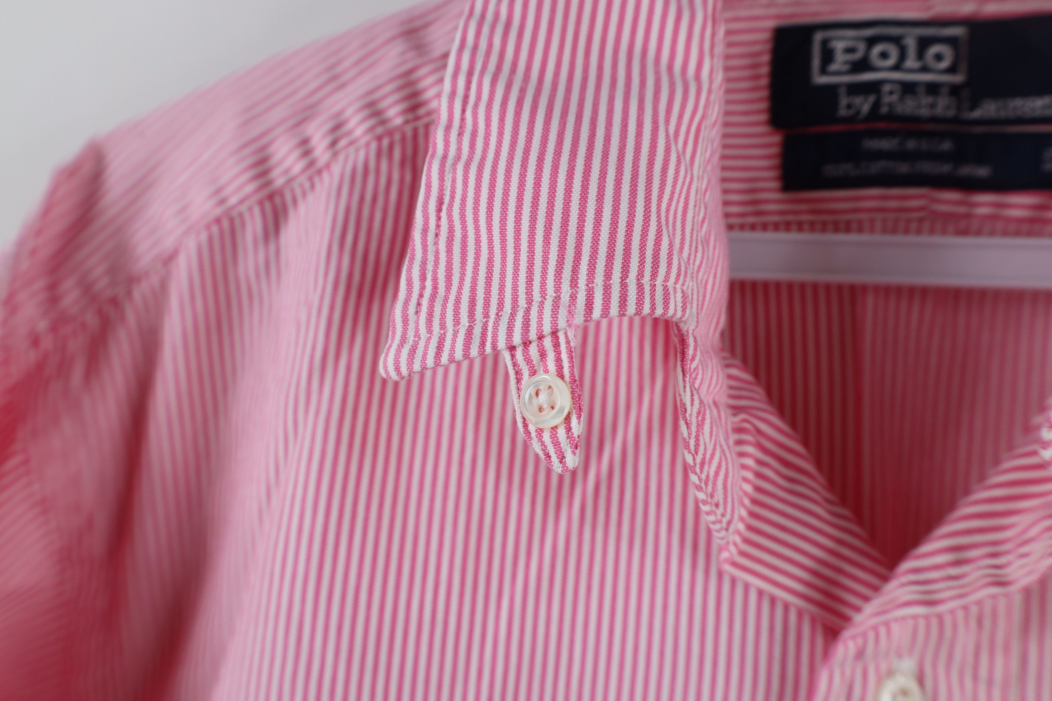 Ralph Lauren × Vintage Vintage 90s Ralph Lauren Cotton Striped Button Shirt USA Size US M / EU 48-50 / 2 - 4 Thumbnail