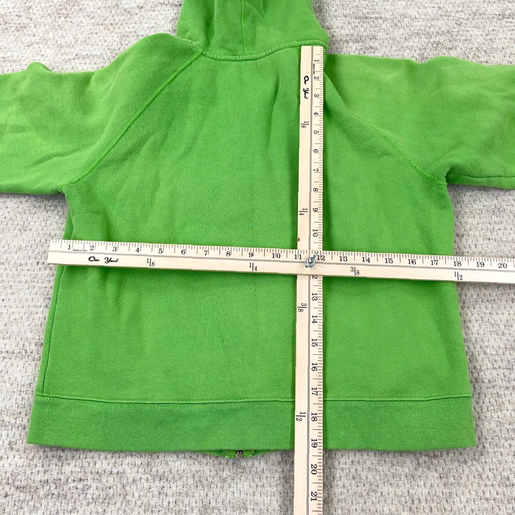 Abercrombie & Fitch VINTAGE Abercrombie & Fitch Hoodie Women Large Lime Green Full Zip Jacket Size L / US 10 / IT 46 - 7 Thumbnail