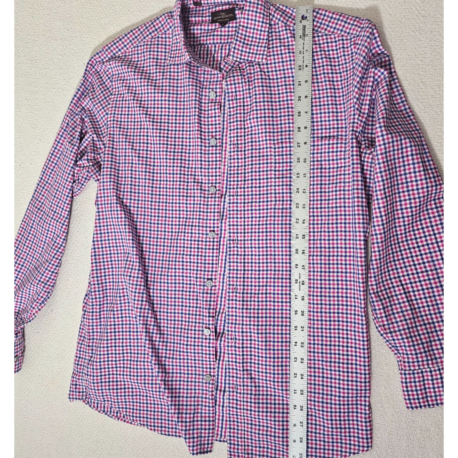 Rodd & Gunn Rodd & Gunn Button-Down Shirt Men M Blue Plaid Italy Long Sleeve Regular Button-Up Collared Modern Vintage: No Size US M / EU 48-50 / 2 - 4 Thumbnail