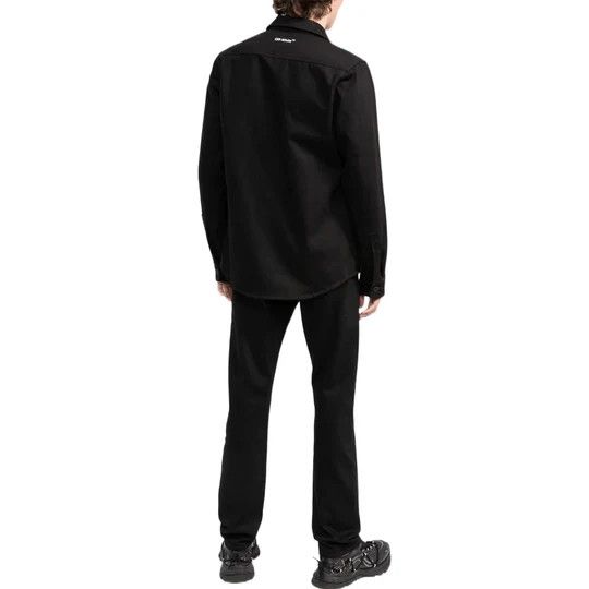 Off-White o1w1db10824 Single Arrow Denim Shirt in Black Size US XXL / EU 58 / 5 - 3 Thumbnail